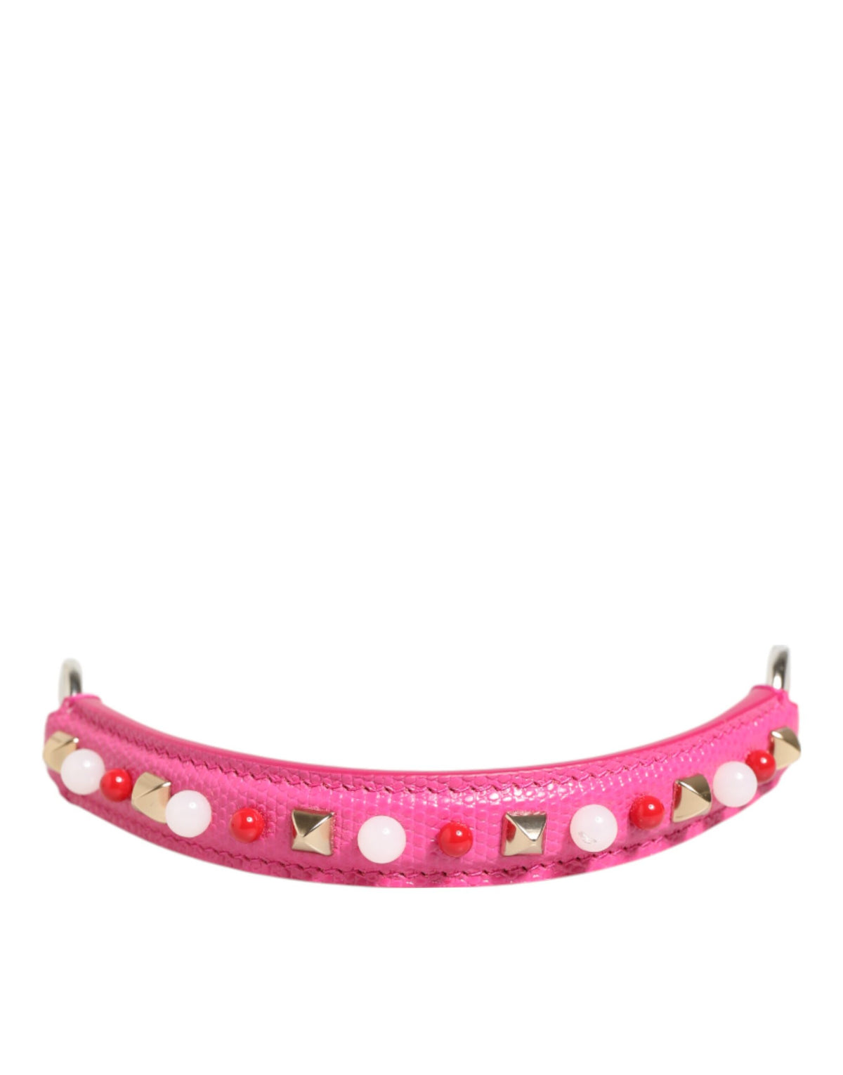 Dolce & Gabbana Pink Embellished Leather Bag Handle Women Shoulder Strap, new with tags – image 1 of 5