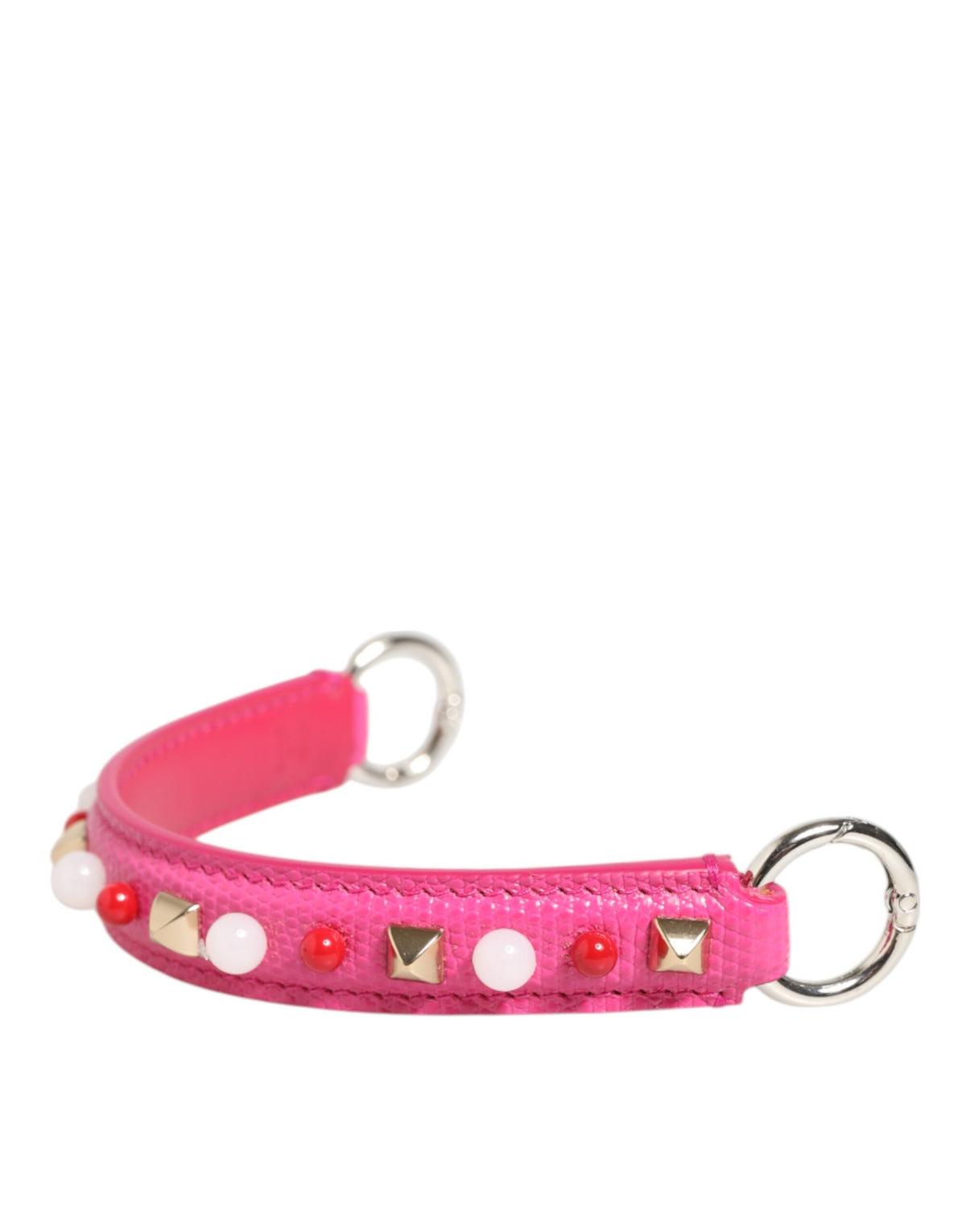 Dolce & Gabbana Pink Embellished Leather Bag Handle Women Shoulder Strap, new with tags – image 2 of 5