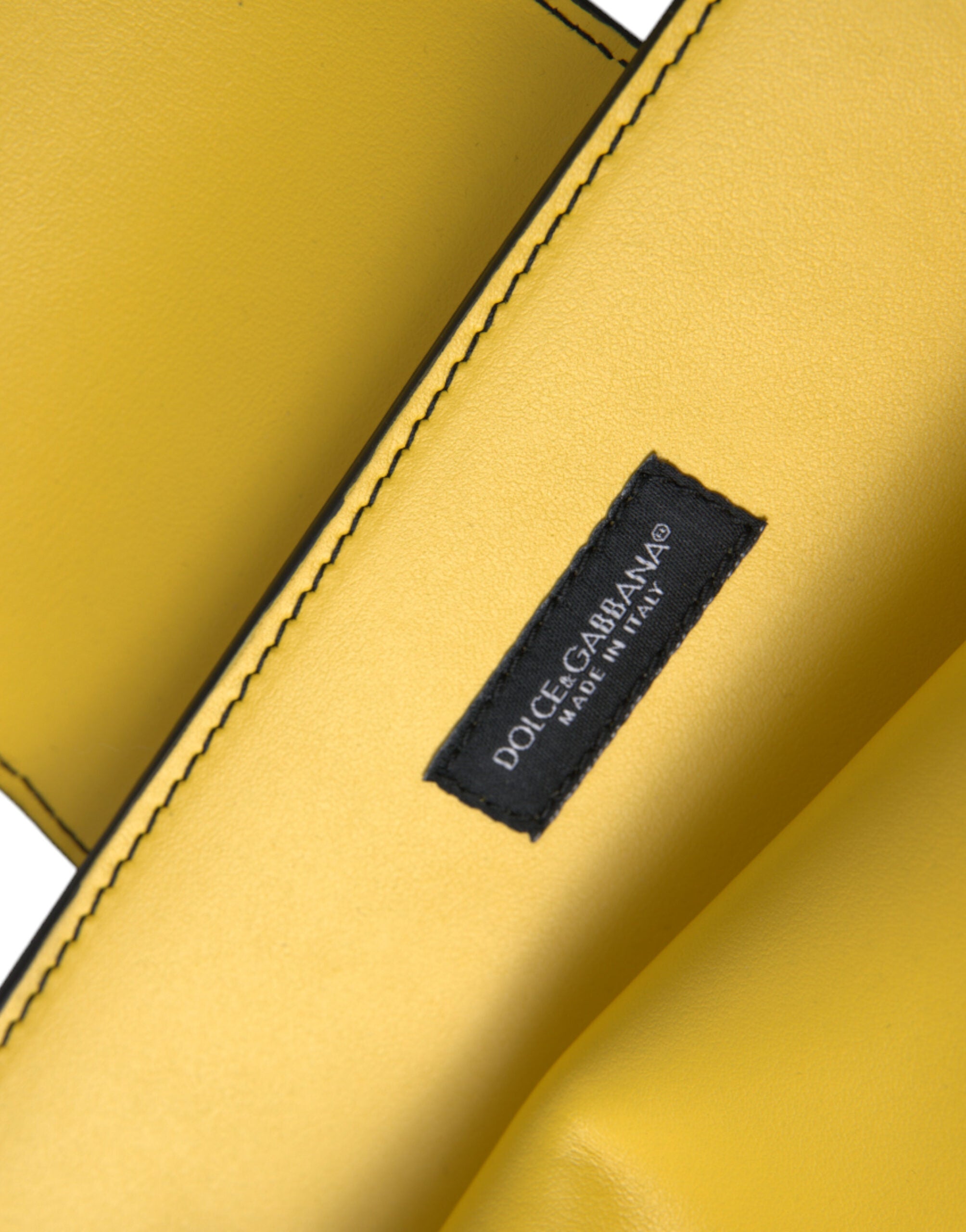 Dolce & Gabbana Yellow Smooth Leather DG Logo Clutch Crossbody Case Bag, new with tags – image 4 of 4