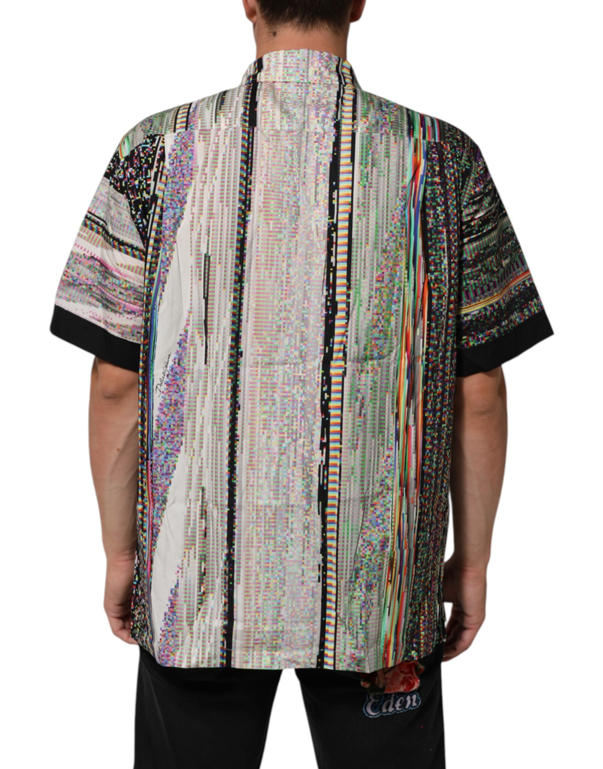 New Dolce & Gabbana Graphic Collared Casual Shirt