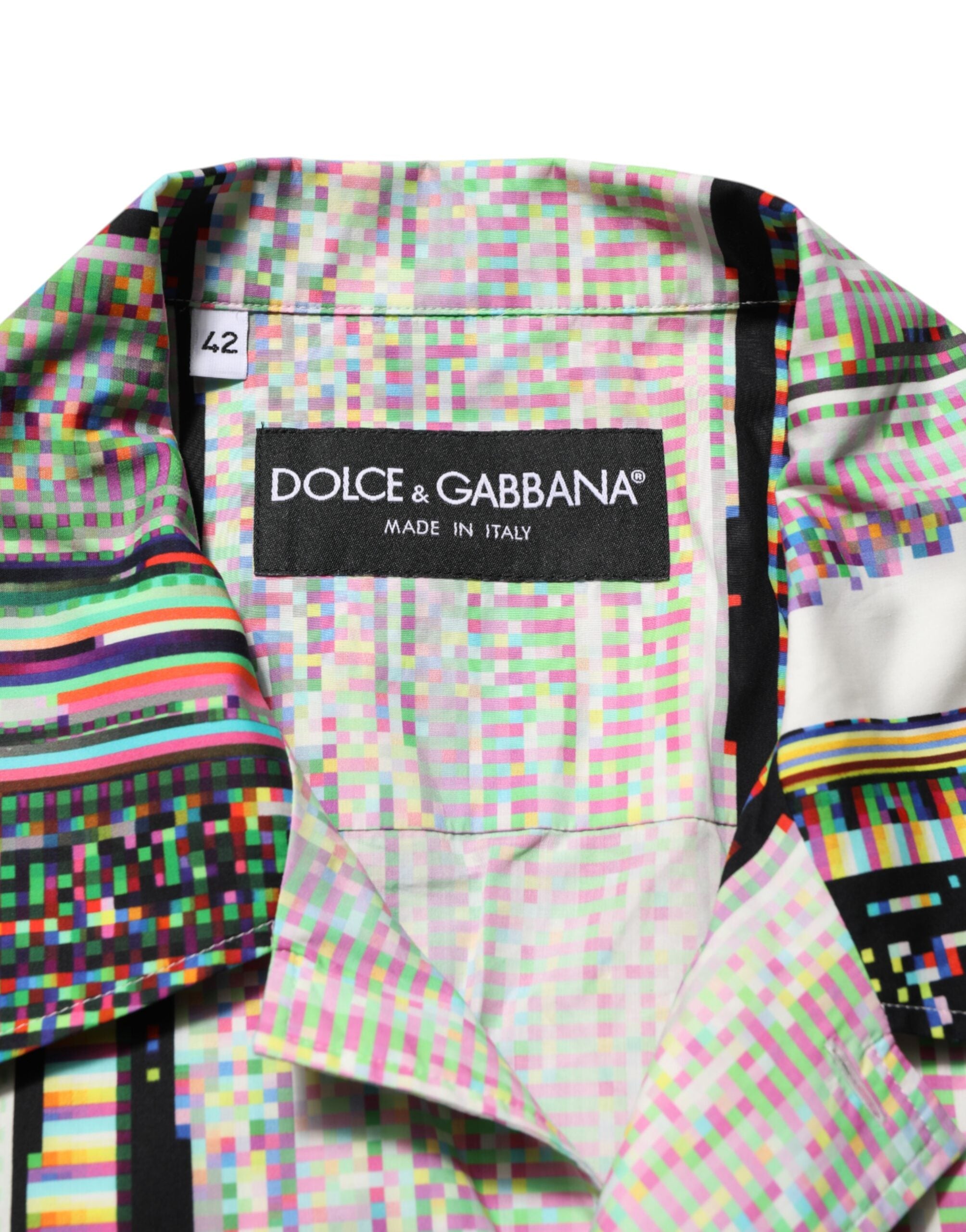 New Dolce & Gabbana Graphic Collared Casual Shirt