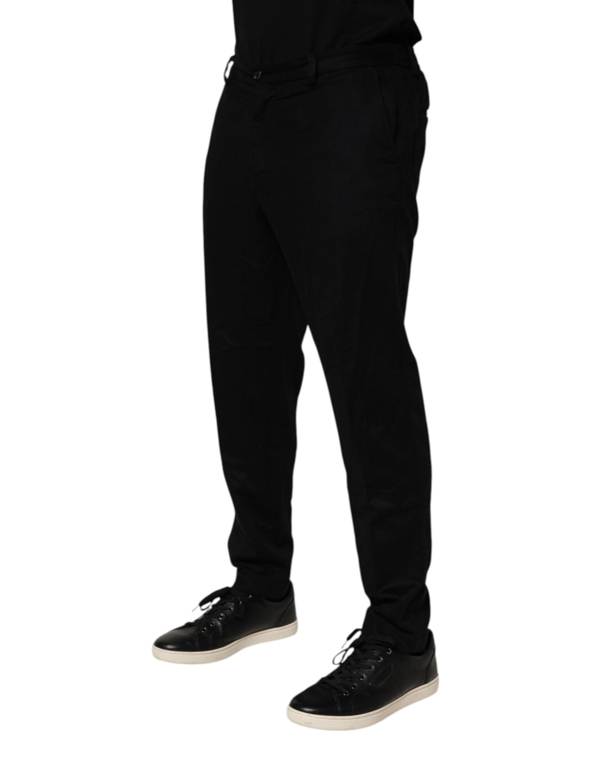 Dolce & Gabbana Black Cashmere Dress Formal Trouser Pants