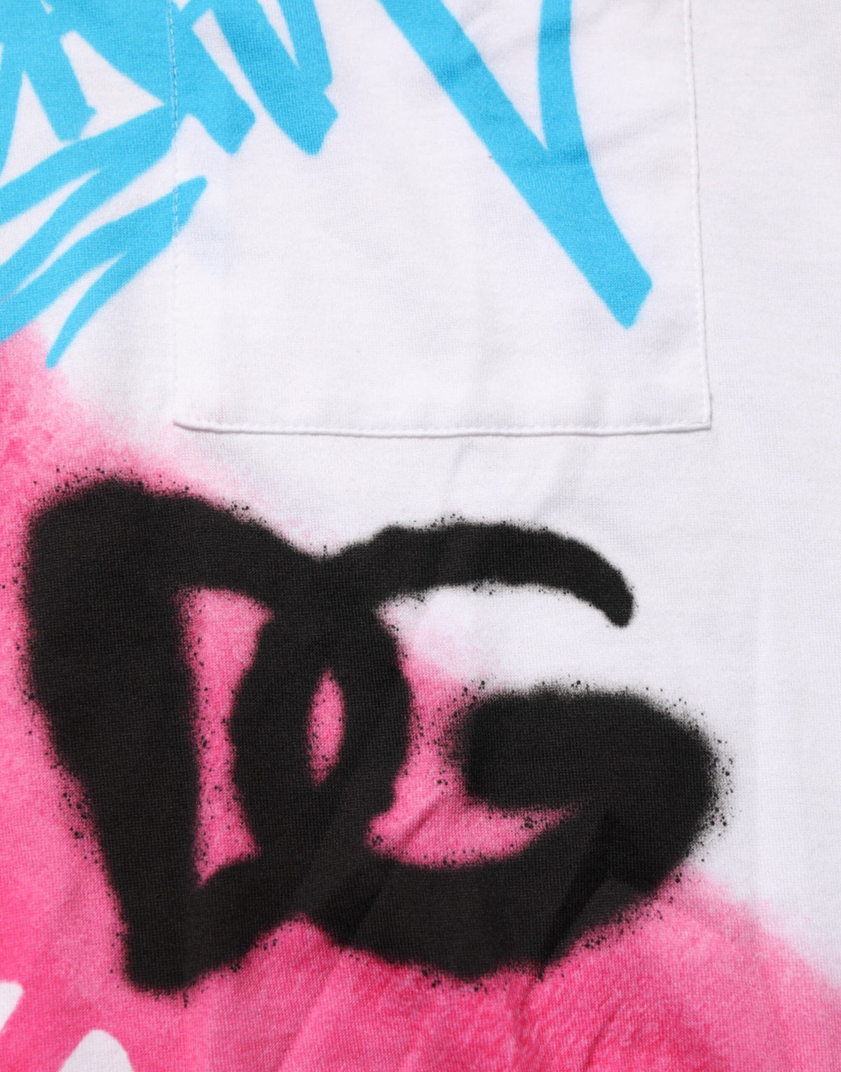 New Dolce & Gabbana White Graphic Print Cotton Crew Neck T-shirt