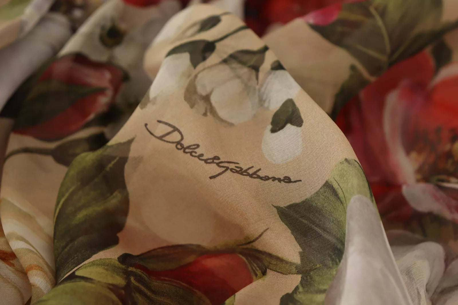 Pre-Owned Dolce & Gabbana Beige Floral Sleeveless A-line Mini Dress