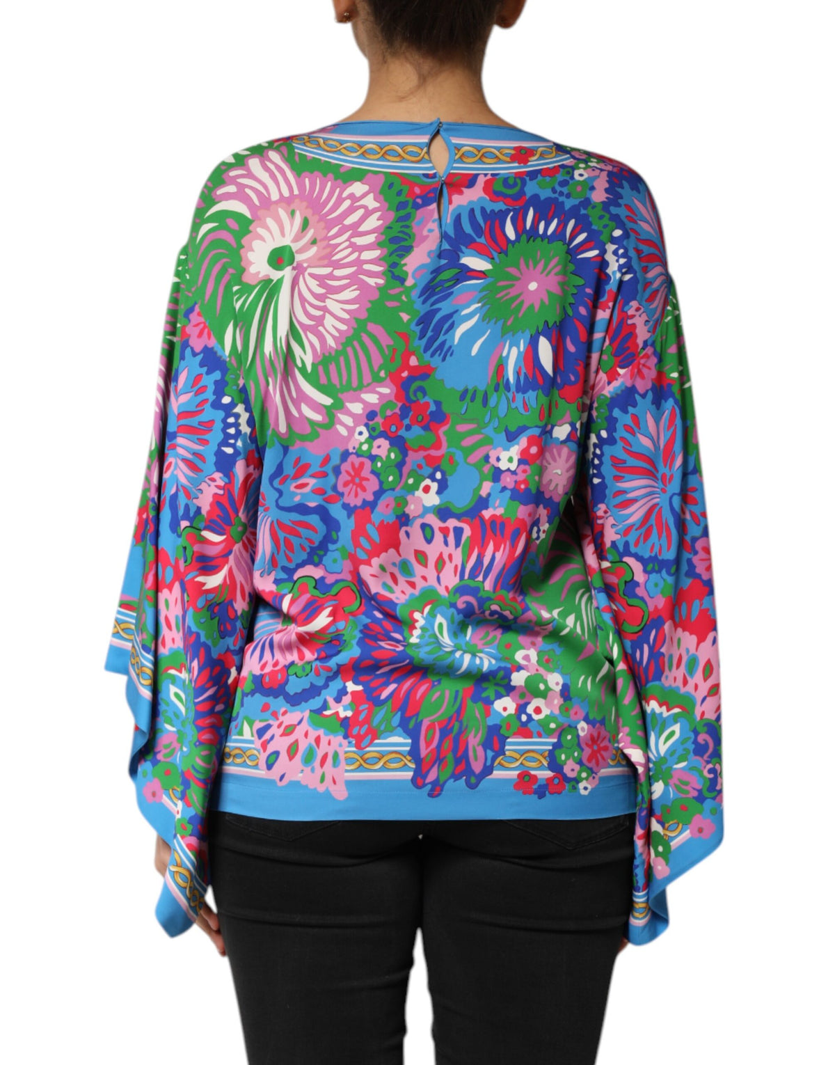 New Dolce & Gabbana Floral Printed Tunic Blouse Top