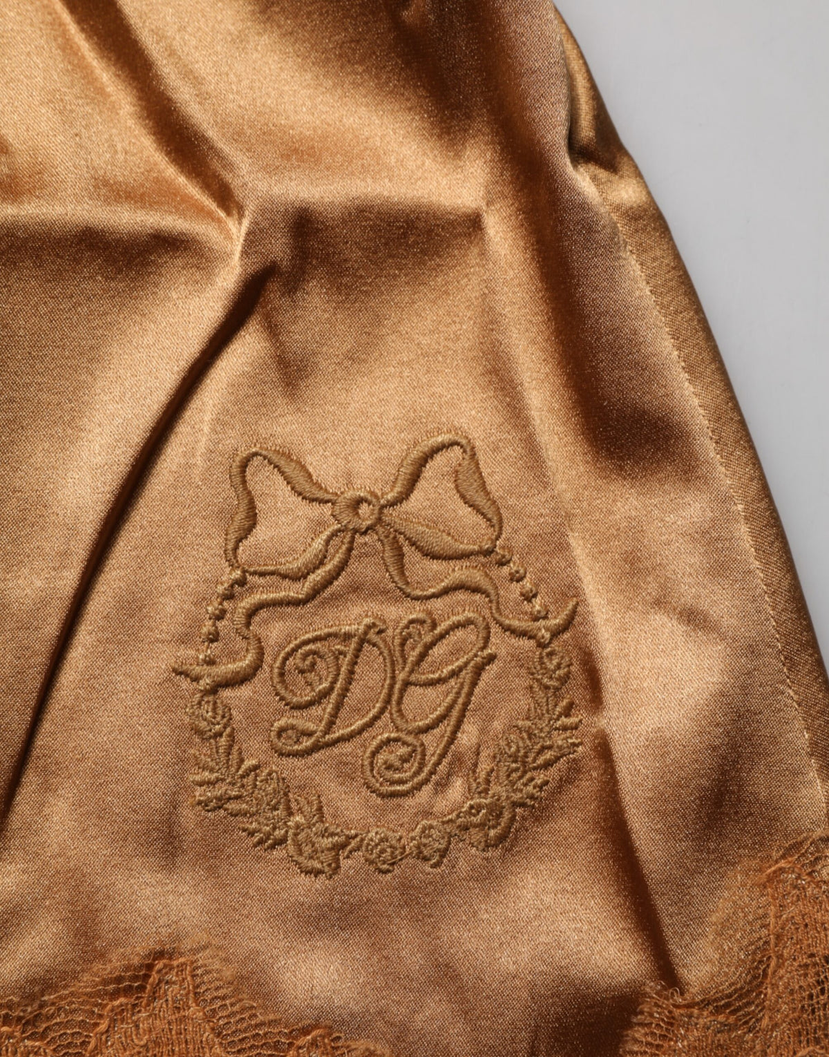 New Dolce & Gabbana Brown Floral Lace Tank Lingerie Sleepwear Underwear
