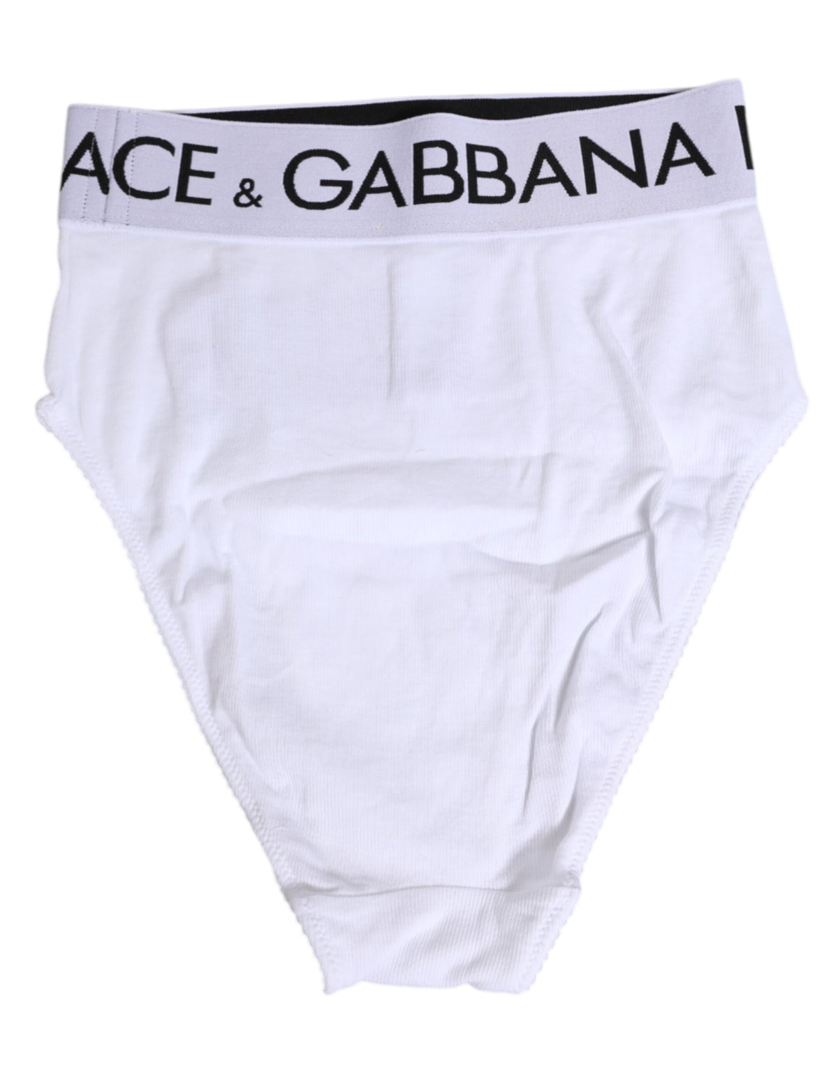 Pre-Owned Dolce & Gabbana White Cotton Stretch High Waist Panty Underwear Women's - Very Good