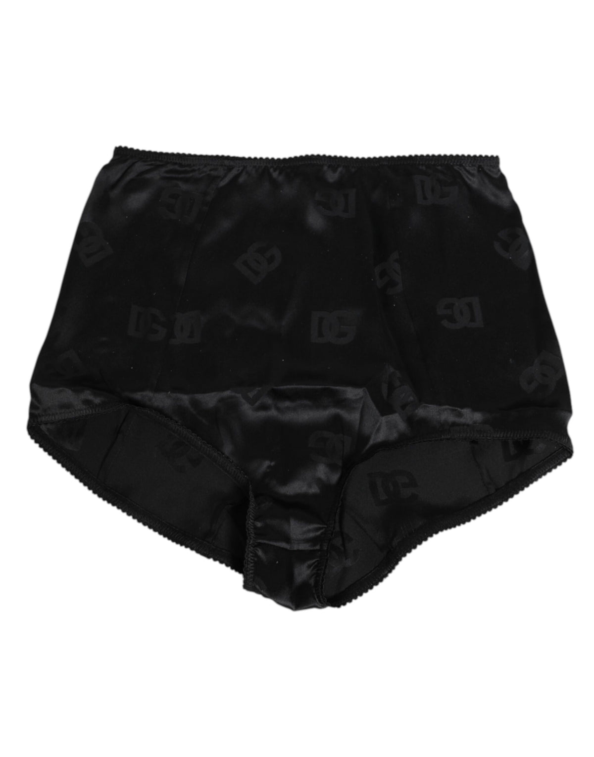 New Dolce & Gabbana Black Silk Stretch High Waist Girdle Underwear
