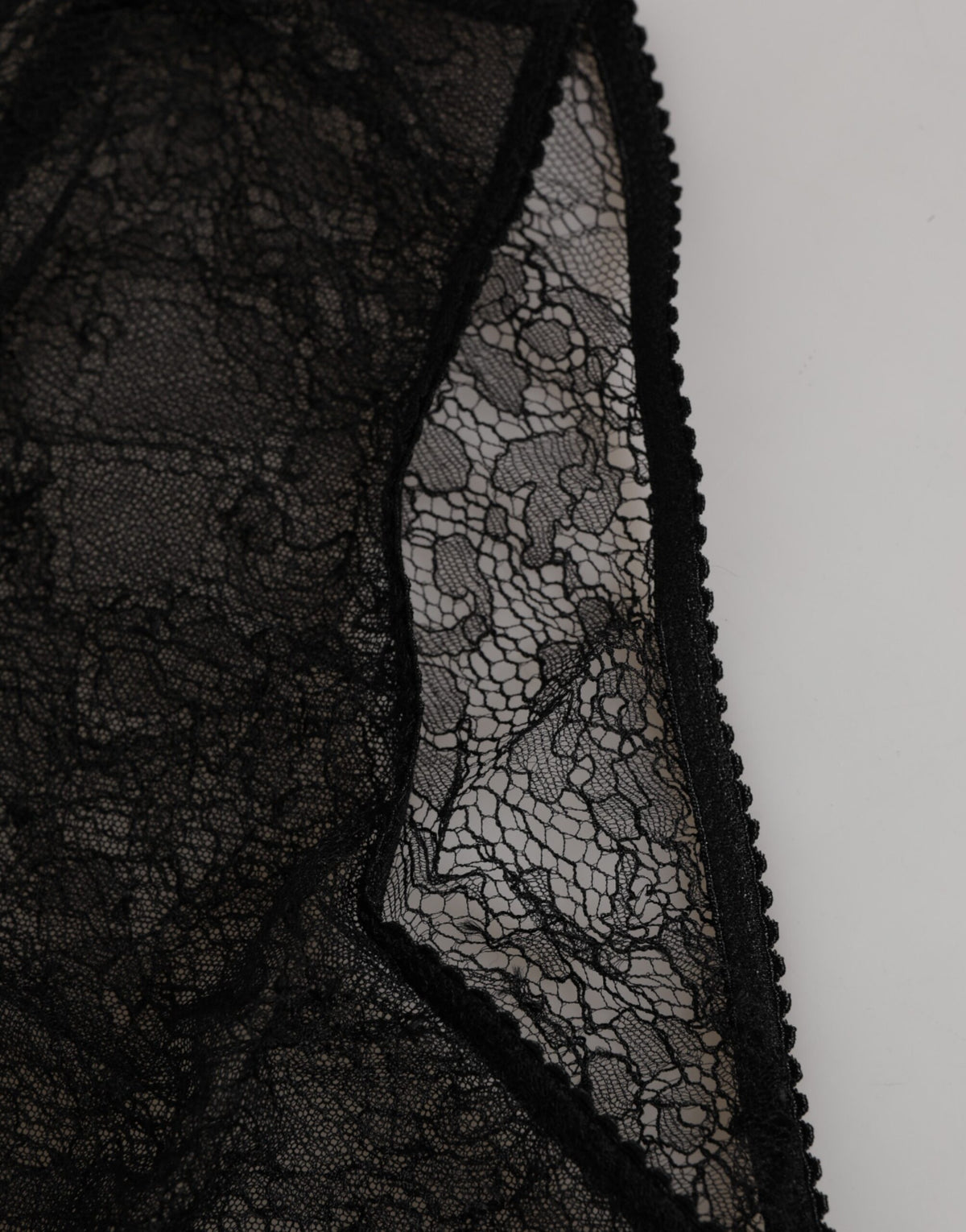 New Dolce & Gabbana Black Nylon Stretch High Waist Panty Underwear