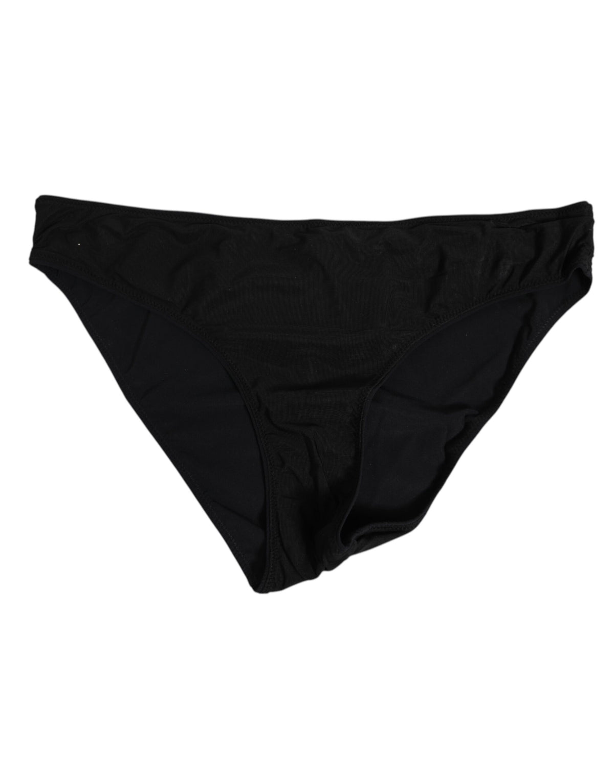 New Dolce & Gabbana Black Nylon Stretch Slip Brief Women Underwear