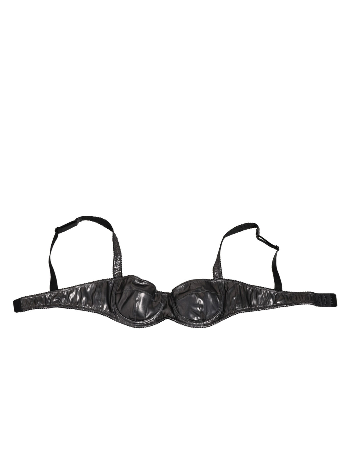 New Dolce & Gabbana Black Acetate Stretch Balconette Bra Underwear