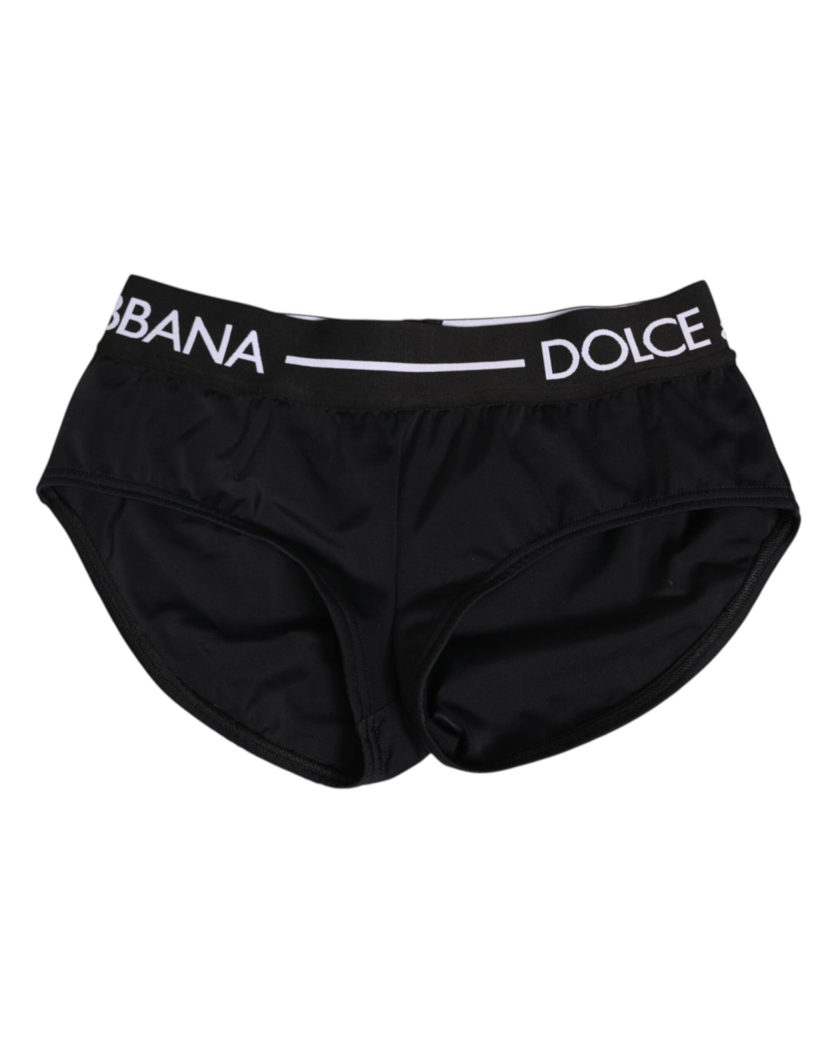 New Dolce & Gabbana Black Nylon Logo Waistband Shorts Underwear