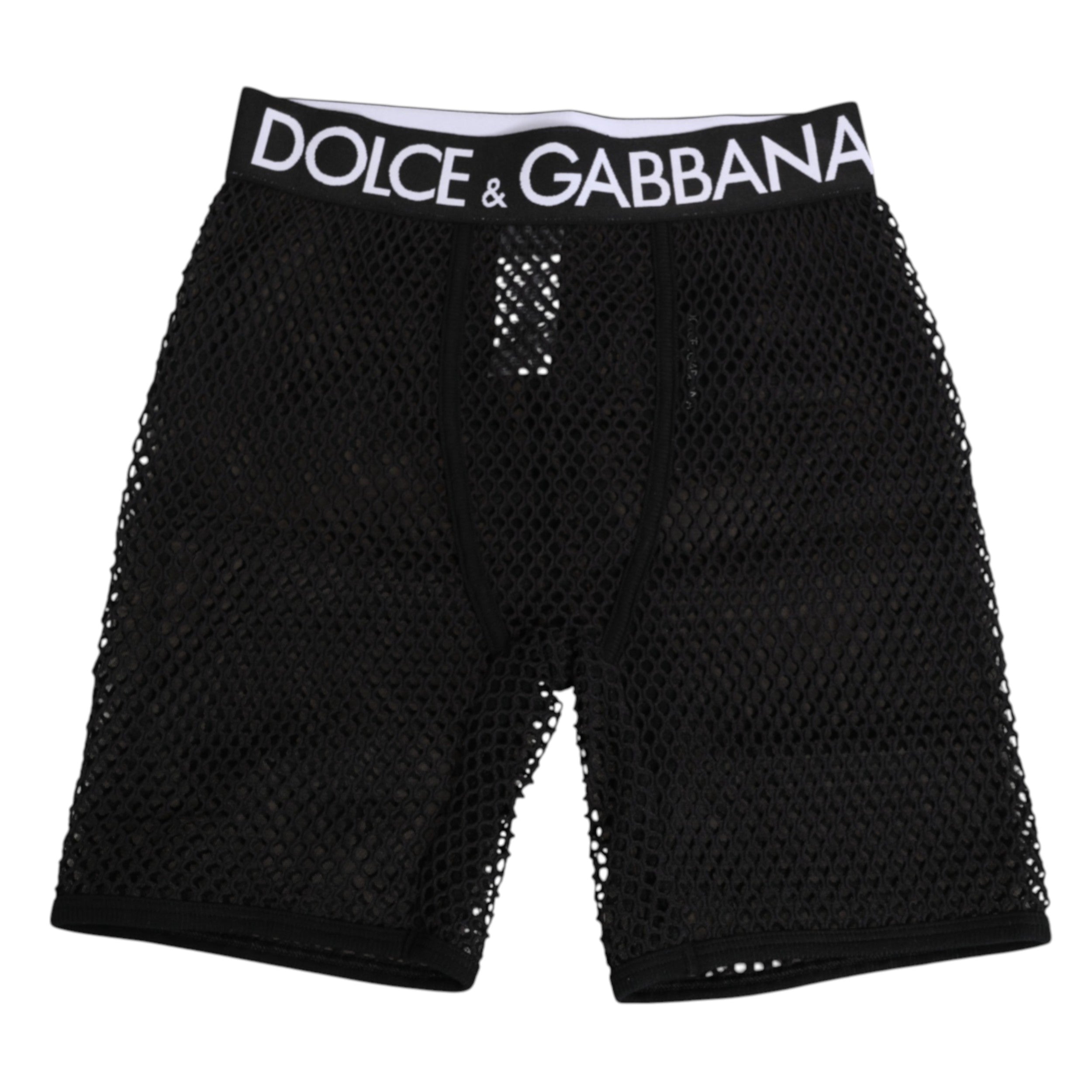 New Dolce & Gabbana Black Cotton Logo Shorts Midi Trouser Underwear