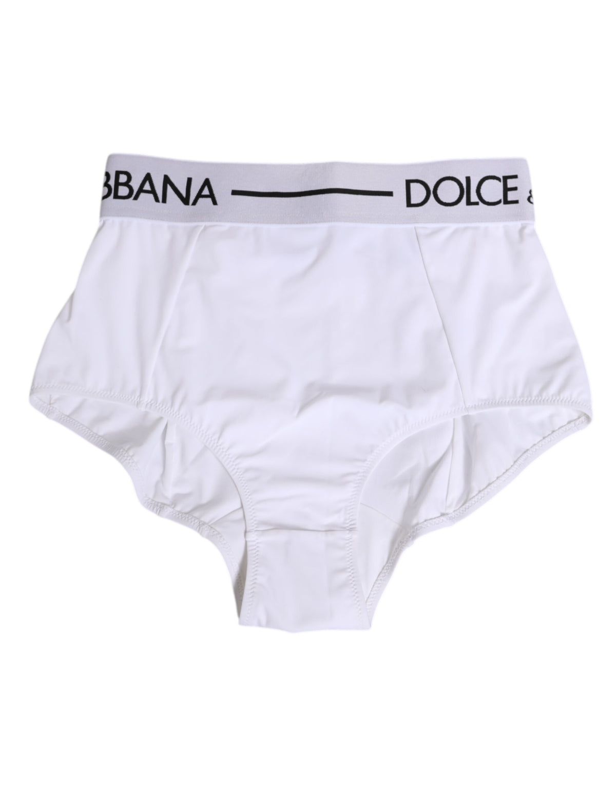 New Dolce & Gabbana White Nylon Logo Waistband Coulotte Underwear