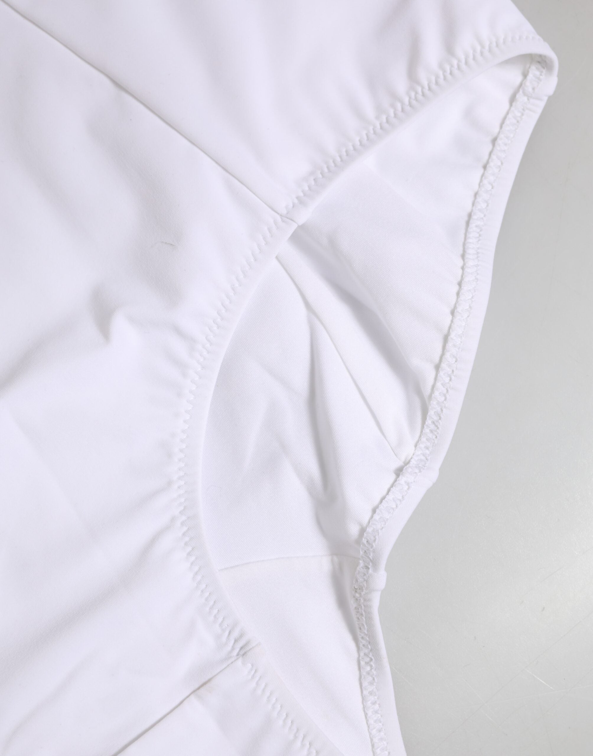 New Dolce & Gabbana White Nylon Logo Waistband Coulotte Underwear