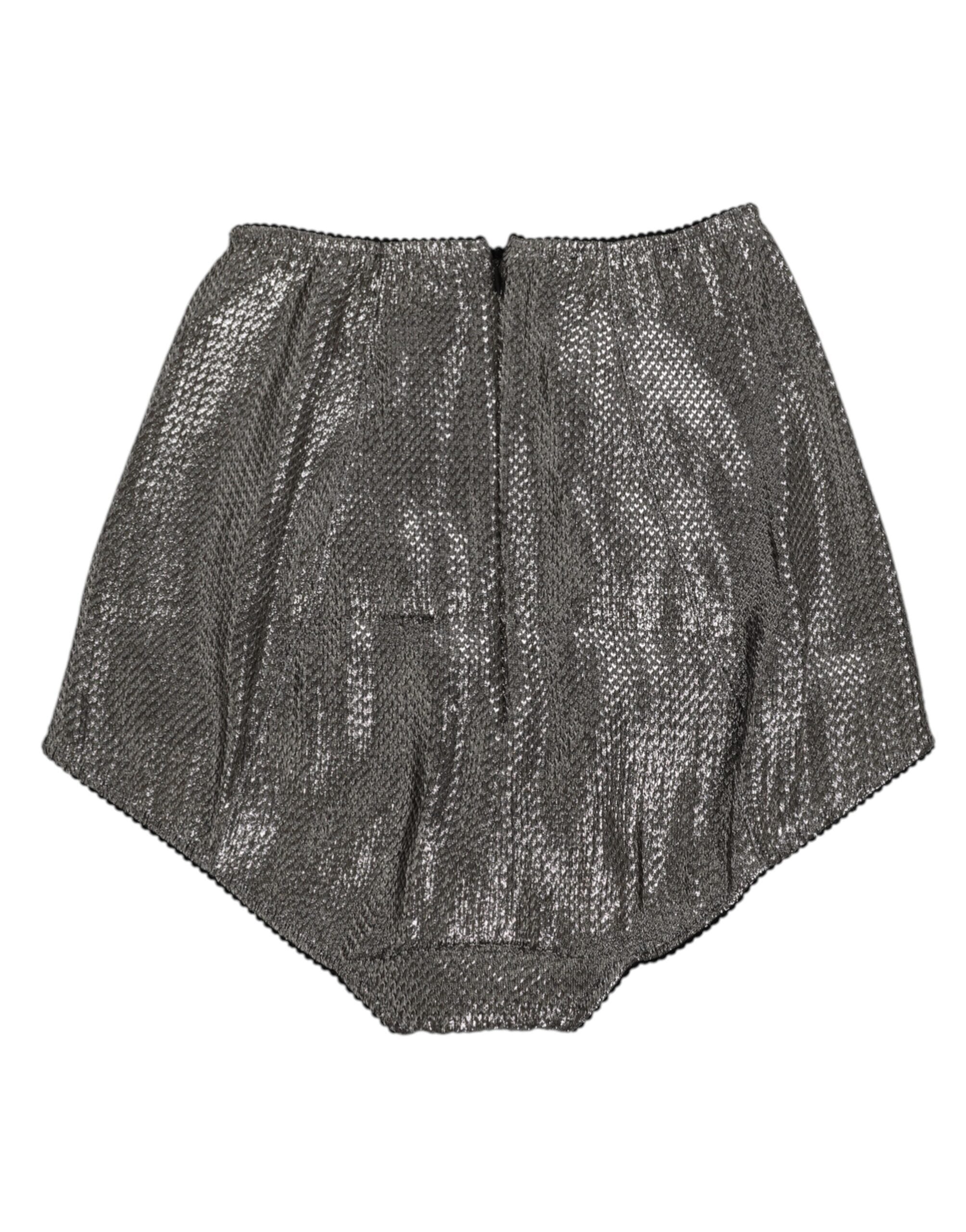 Pre-Owned Dolce & Gabbana Gray Silk Stretch Slip Girdle Panty Underwear