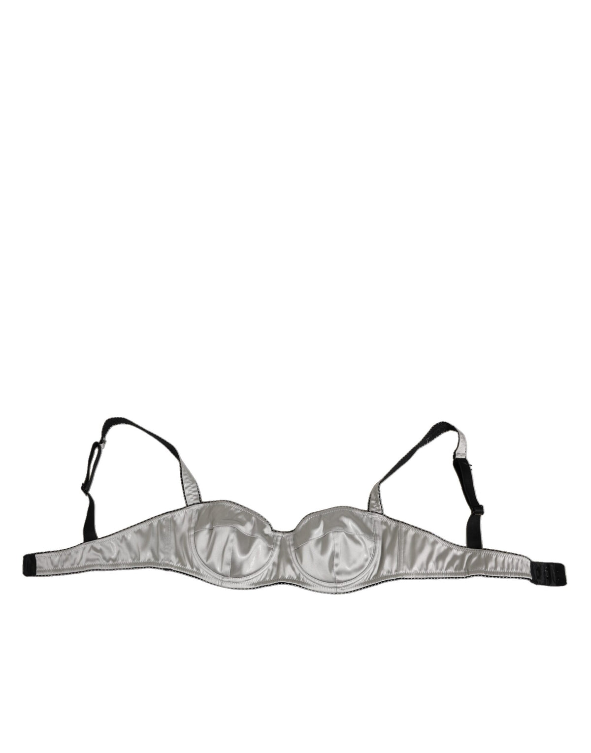 New Dolce & Gabbana Gray Acetate Stretch Balconcino Bra Underwear