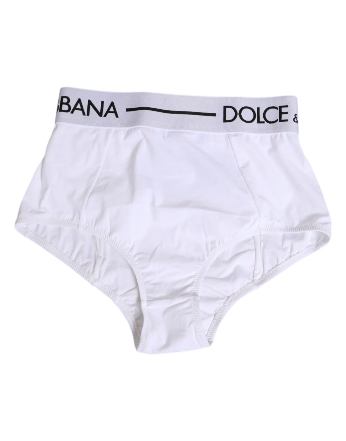 New Dolce & Gabbana White Nylon Logo Waistband Panty Underwear