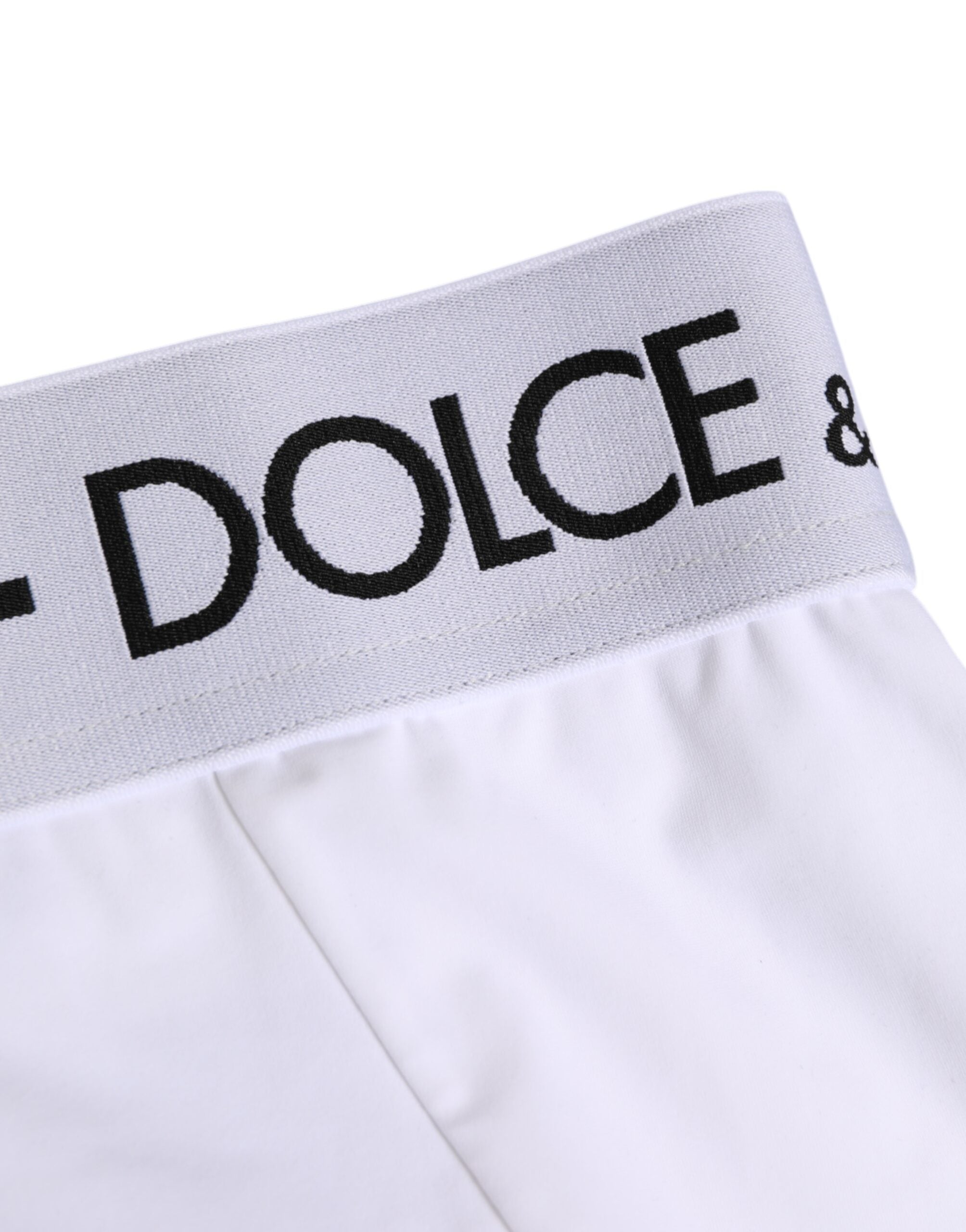New Dolce & Gabbana White Nylon Logo Waistband Panty Underwear