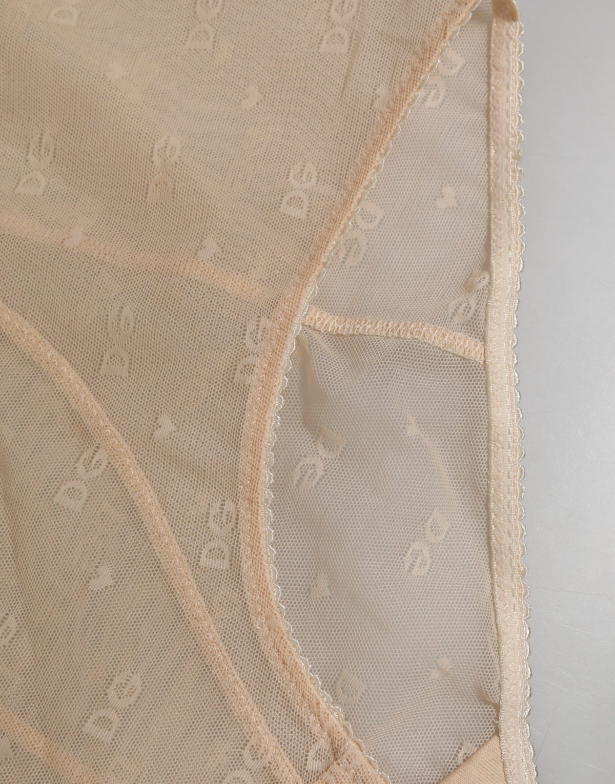 New Dolce & Gabbana Beige Nylon High Waist Girdle Panty Underwear