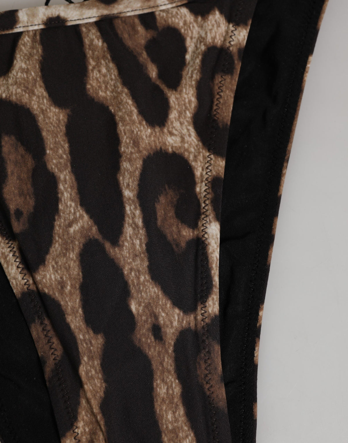 New Dolce & Gabbana Brown Leopard Triangle Tanga Panty Underwear
