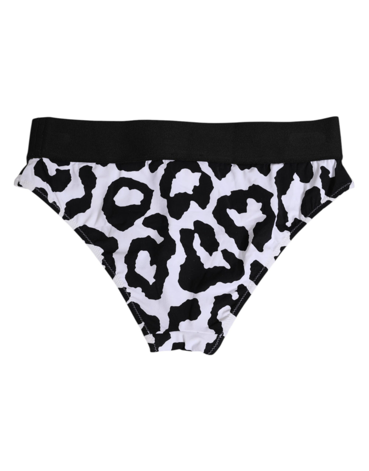 New Dolce & Gabbana White Leopard Nylon High Waist Panty Underwear