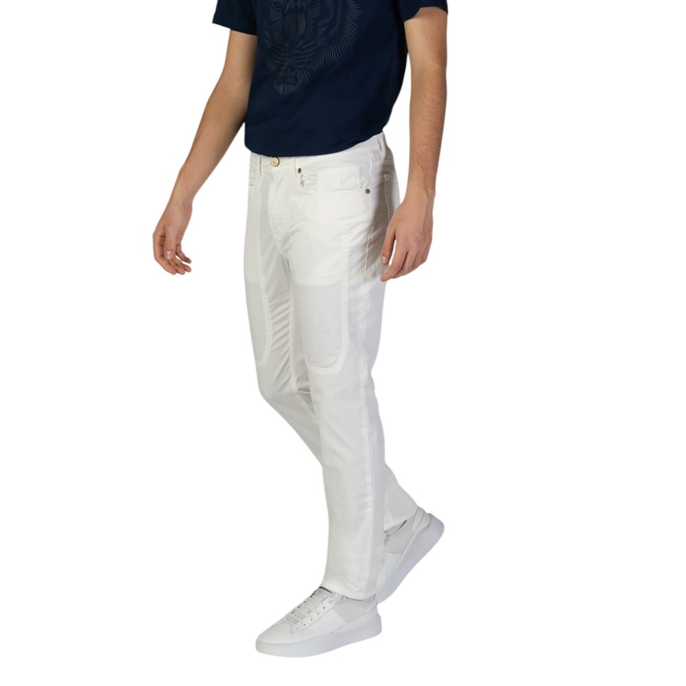 Jeckerson White Cotton Skinny Pants
