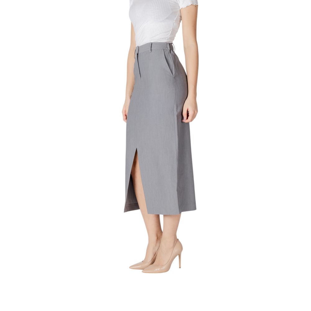 ICHI Gray Long Skirt