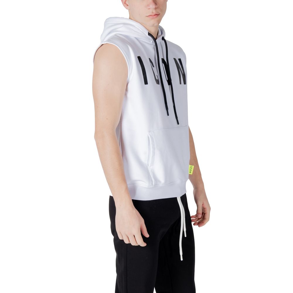 Icon White Cotton Hoodie