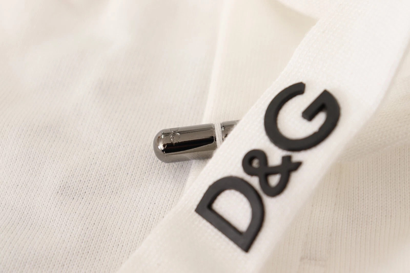 New Dolce & Gabbana White Cotton Logo Patch Sweatpants Jogging Pants