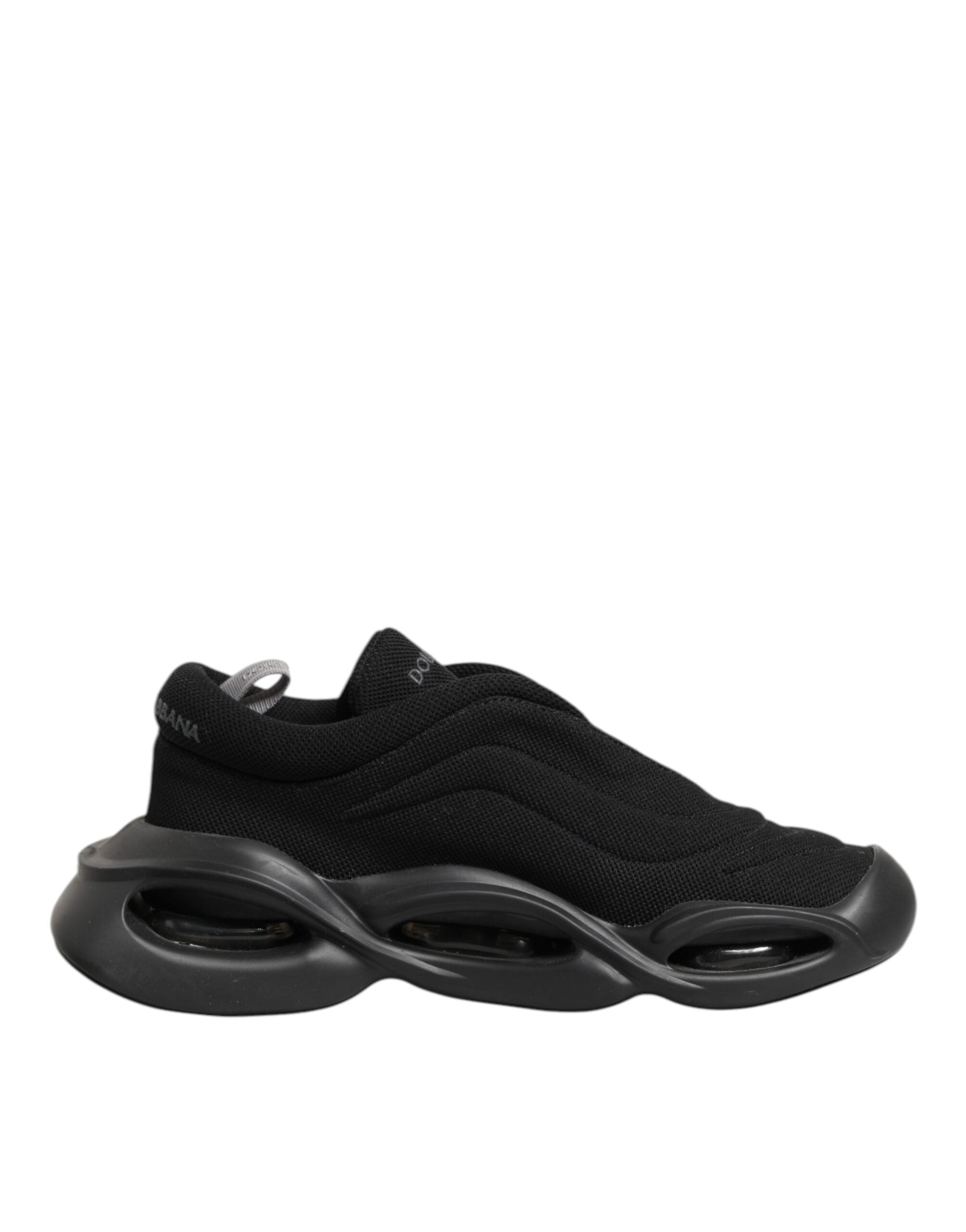 New Dolce & Gabbana Black Lace Up Wave Low Top Men Sneaker Shoes