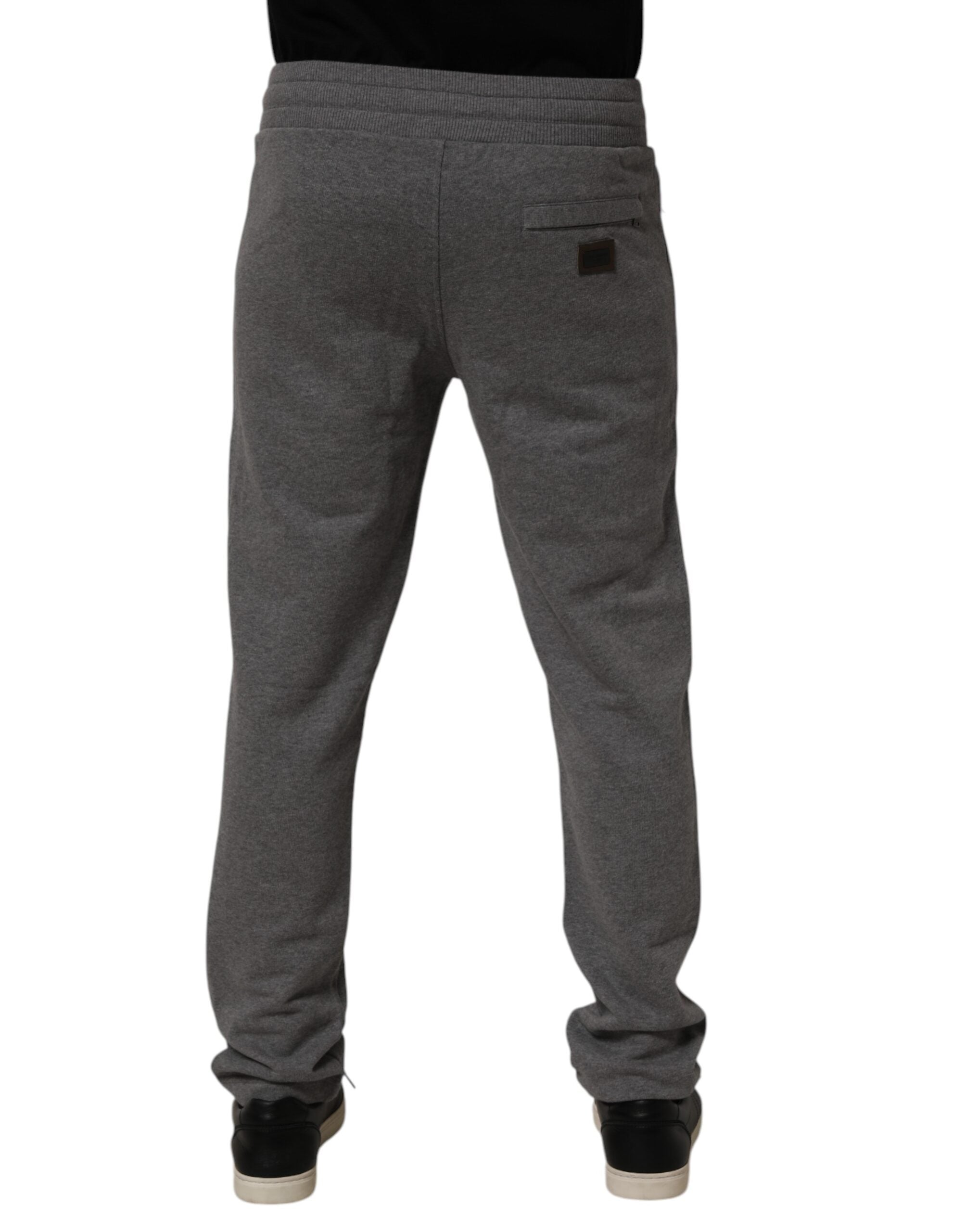 New Dolce & Gabbana Gray Cotton Jogger Sweatpants Trouser Pants