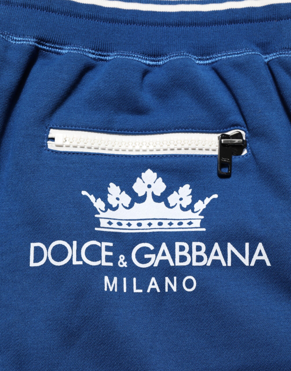 New Dolce & Gabbana Blue Cotton Blend Bermuda Sweatpants Shorts