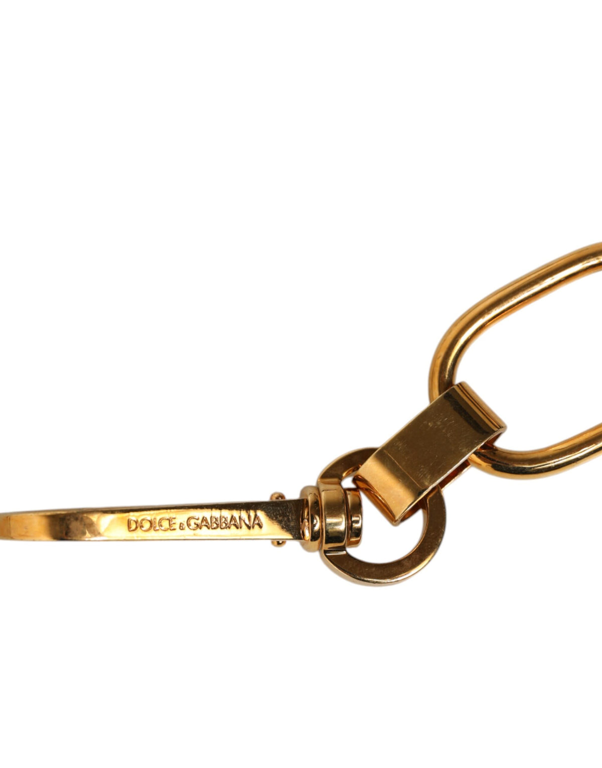 Pre-Owned Dolce & Gabbana Black Leather Gold Chain Bag Accessory Shoulder Strap Women's - Very Good