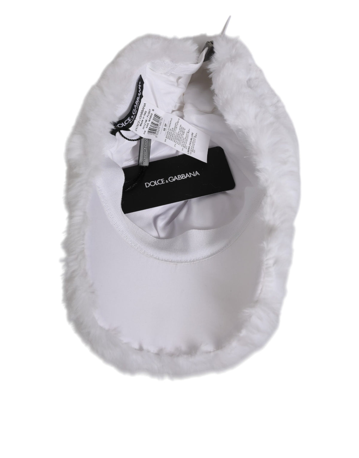 New Dolce & Gabbana White Modacrylic Rapper Men Baseball Capello Hat