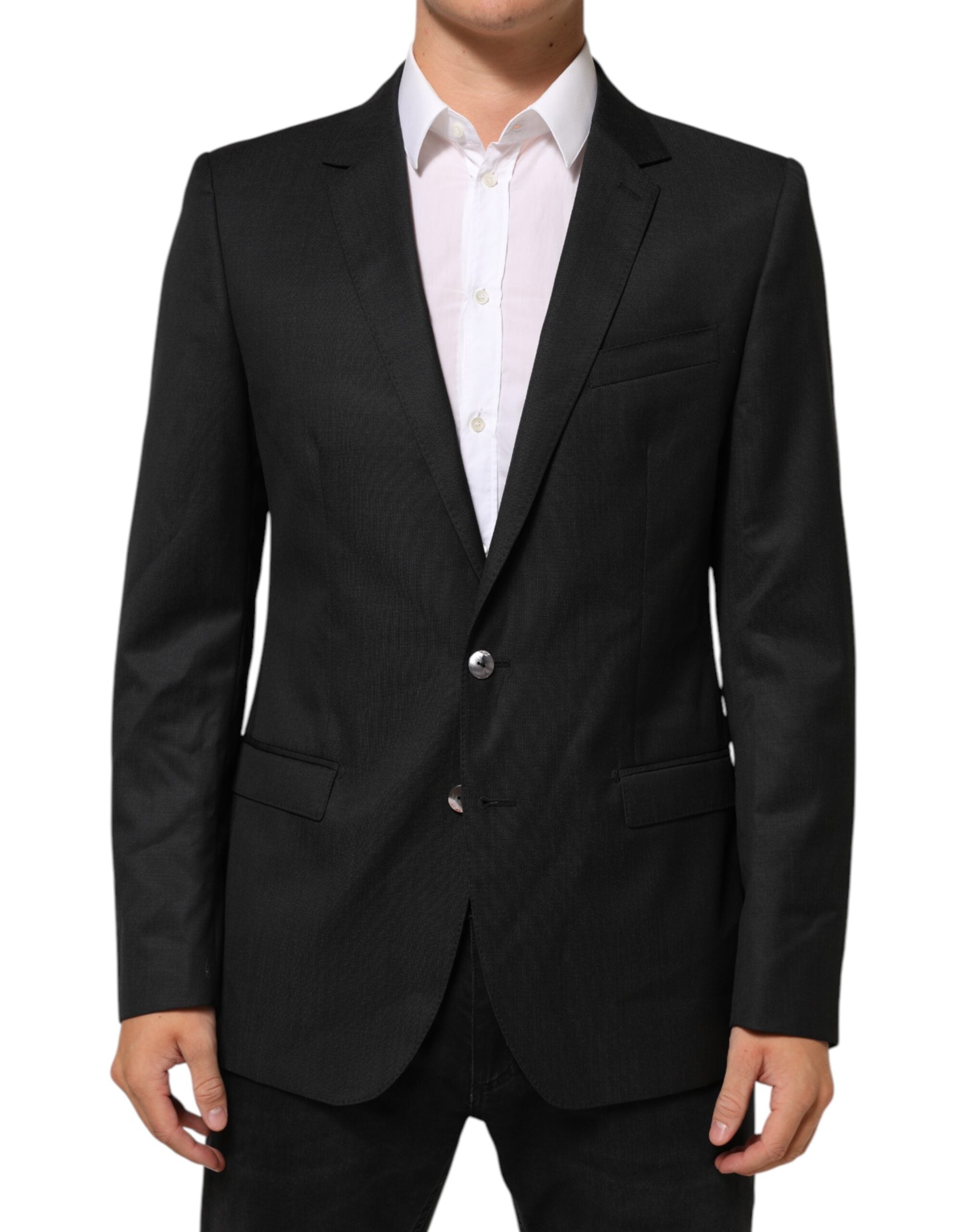 New Dolce & Gabbana Dark Gray Single Breasted Men Coat MARTINI Blazer