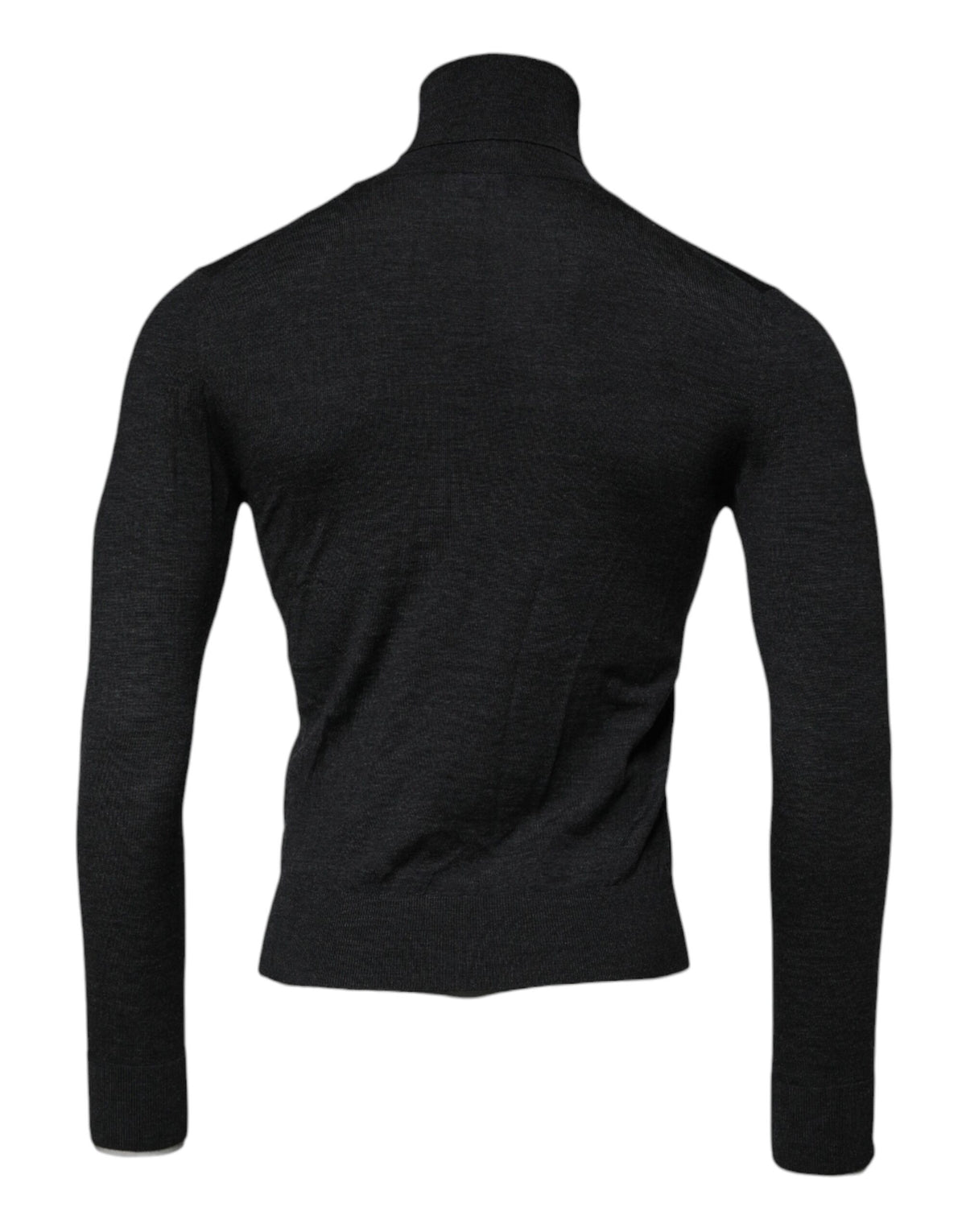 New Dolce & Gabbana Black Wool Turtle Neck Men Pullover Sweater