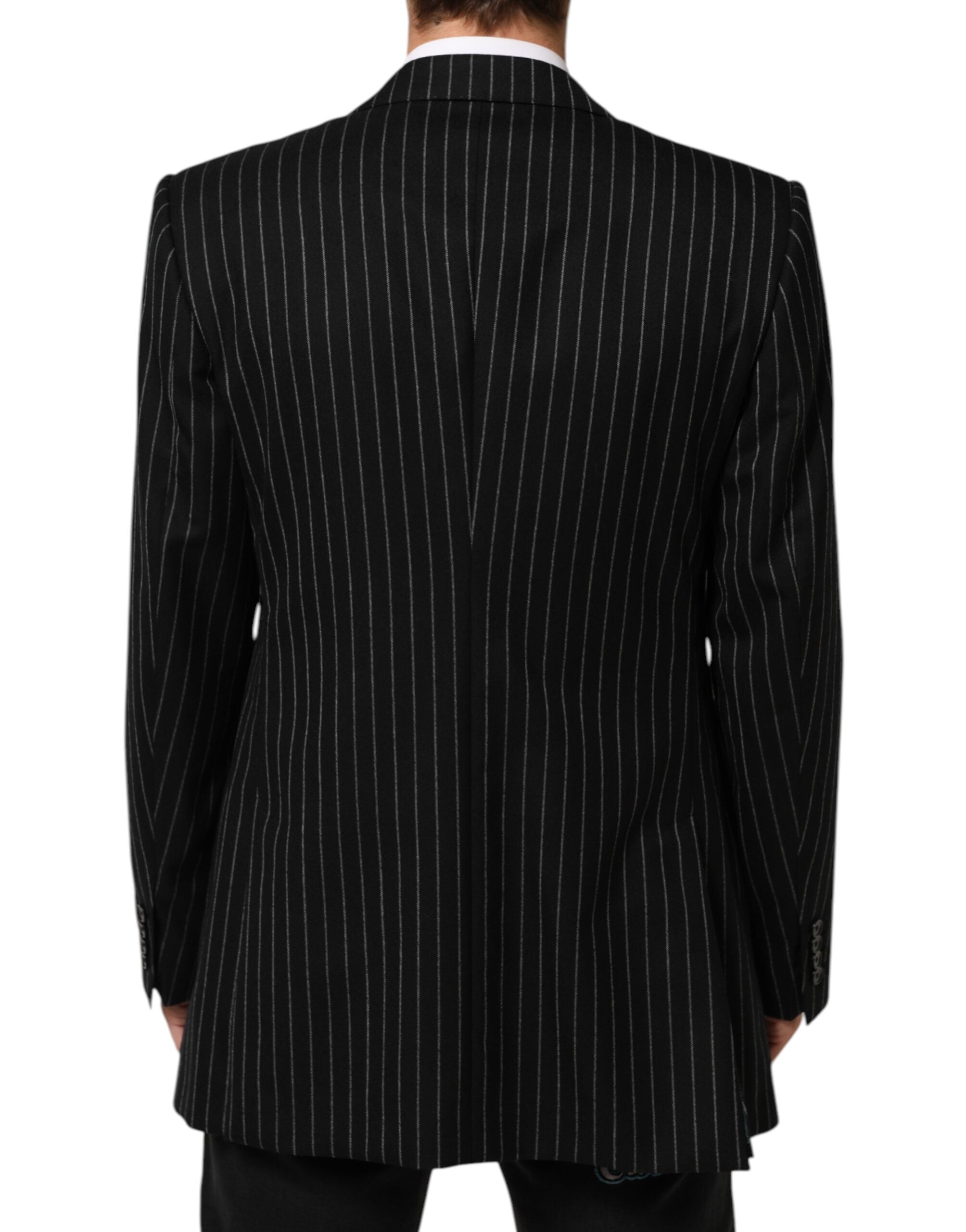 Dolce & Gabbana Dark Gray Stripes 2 Buttons Suit Jacket Blazer