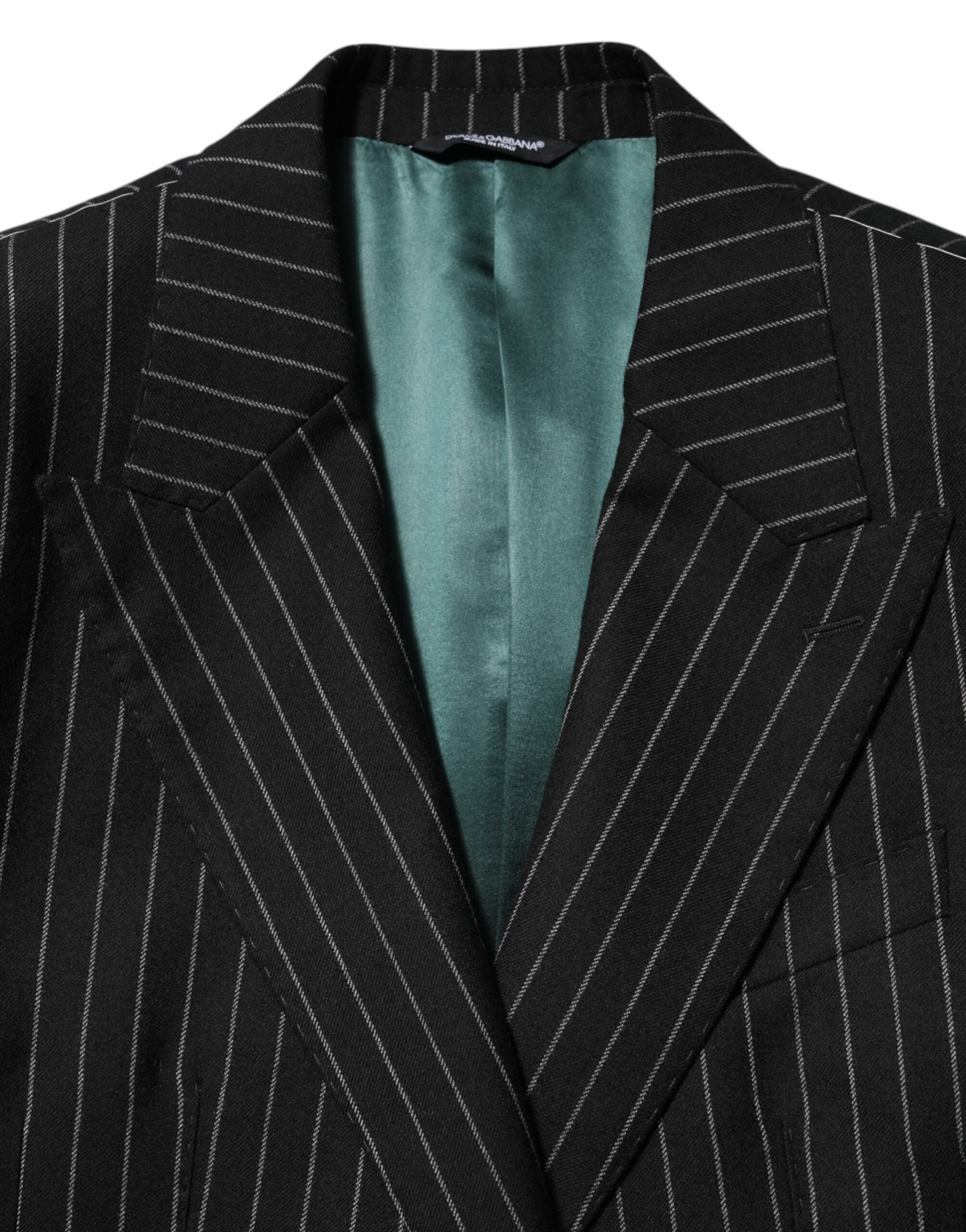Dolce & Gabbana Dark Gray Stripes 2 Buttons Suit Jacket Blazer
