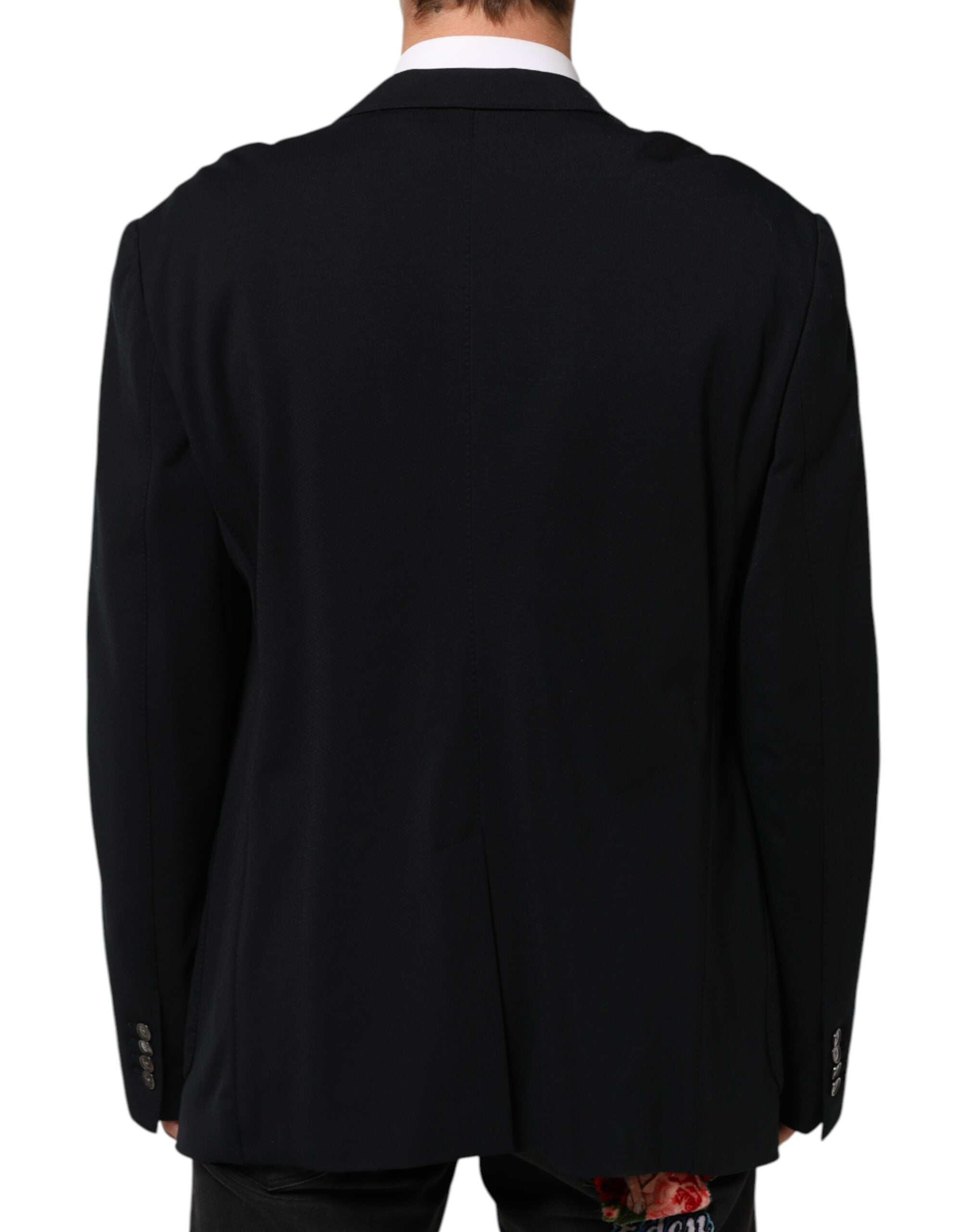 New Dolce & Gabbana Dark Blue 2 Buttons Suit Jacket Blazer