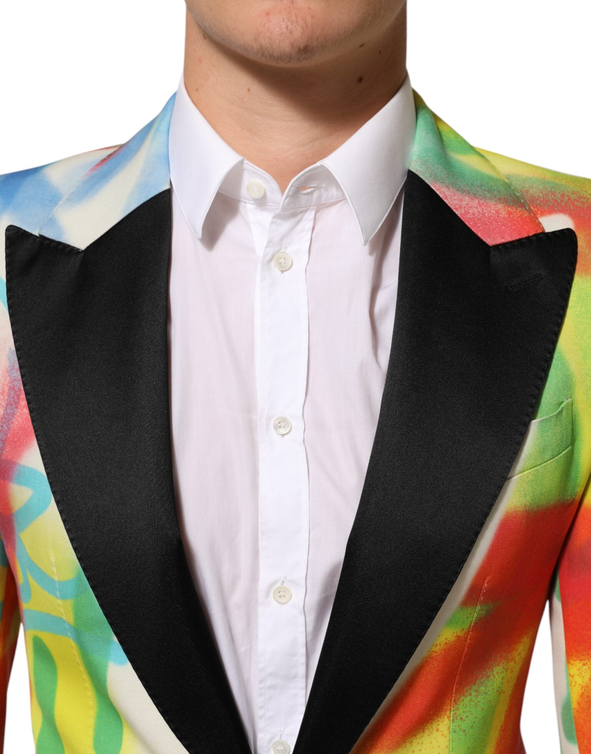 New Dolce & Gabbana Graffiti SICILIA 1 Button Men Suit Blazer