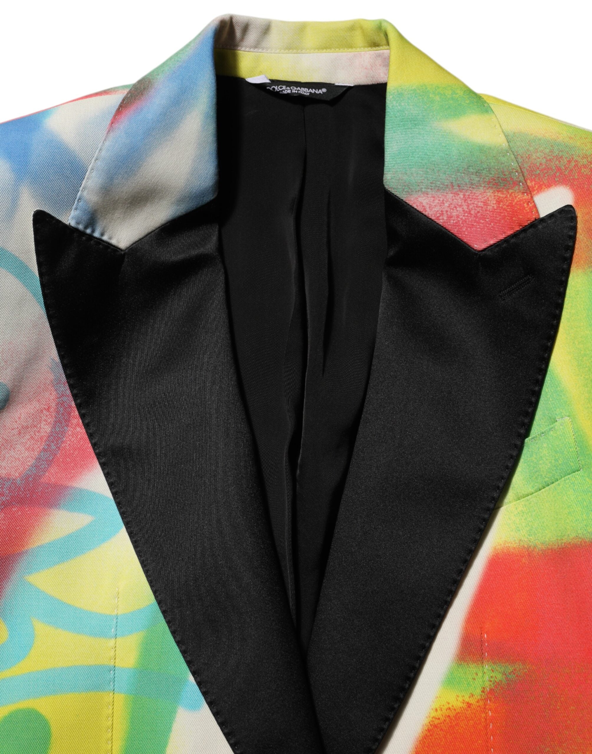 New Dolce & Gabbana Graffiti SICILIA 1 Button Men Suit Blazer