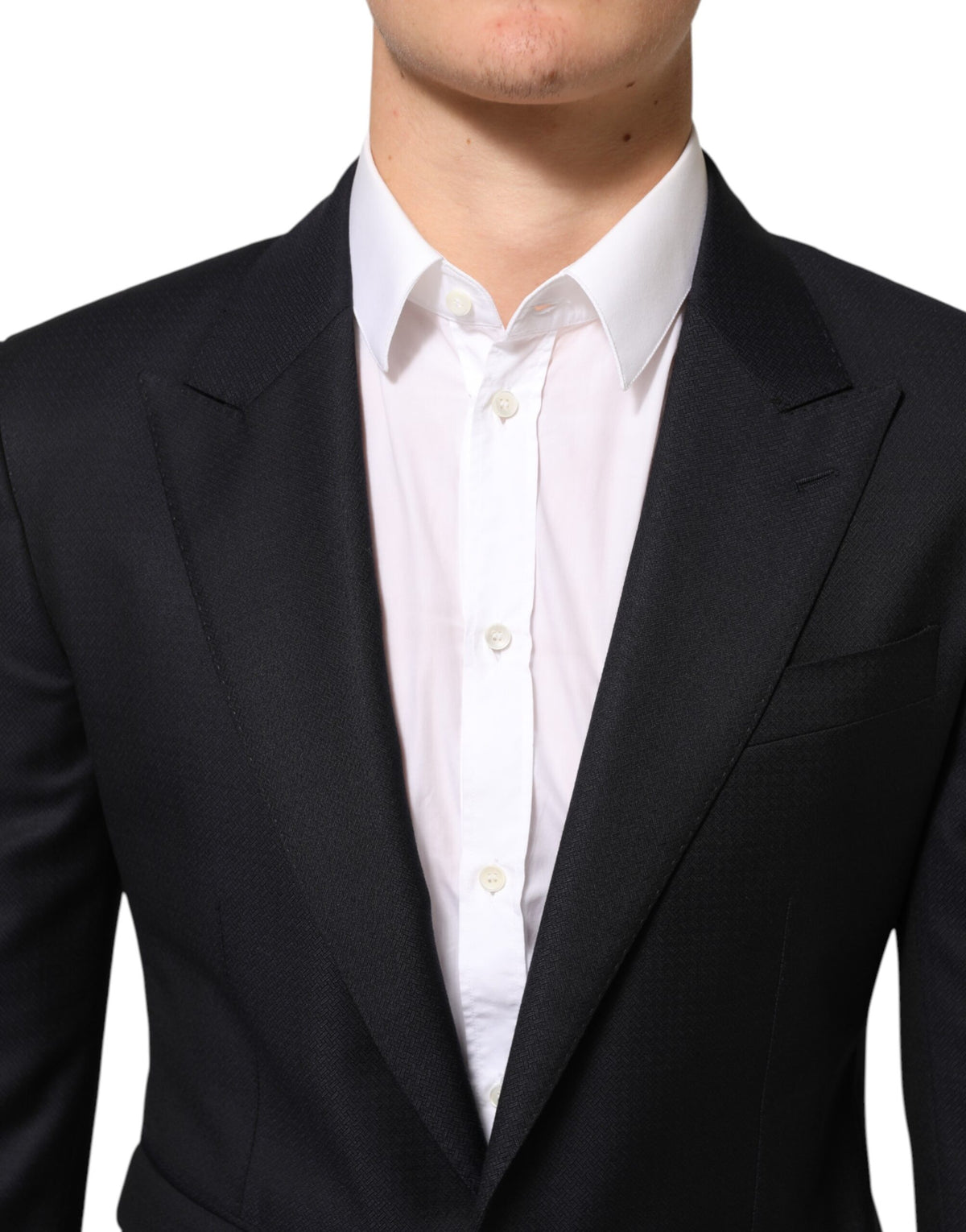 New Dolce & Gabbana Dark Blue Wool NAPOLI 2 Button Men Suit Blazer