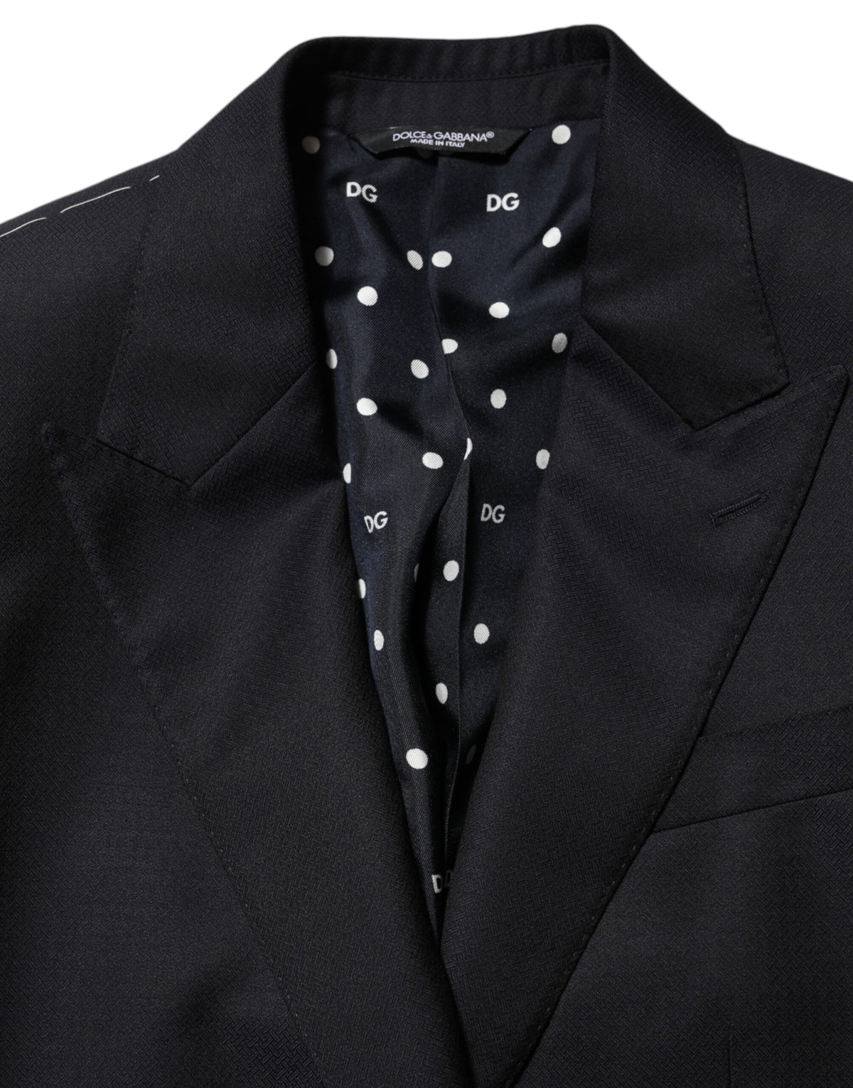 New Dolce & Gabbana Dark Blue Wool NAPOLI 2 Button Men Suit Blazer