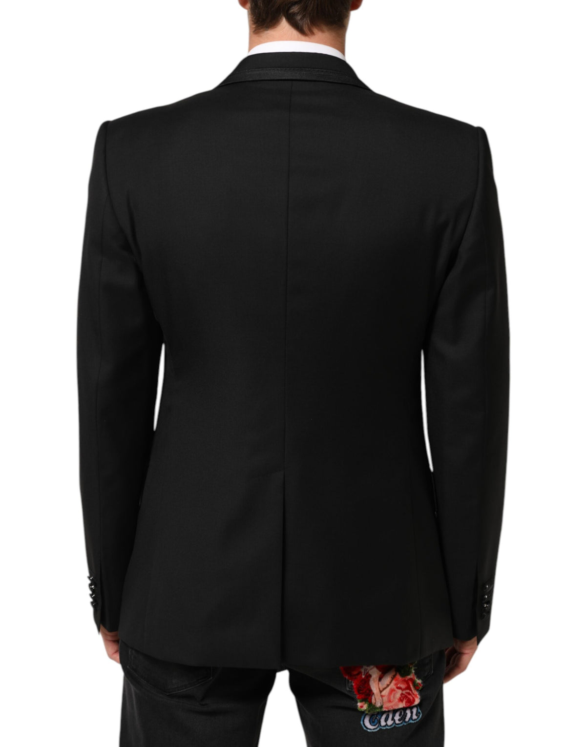 New Dolce & Gabbana Black Wool 1 Button Suit Jacket Men Blazer