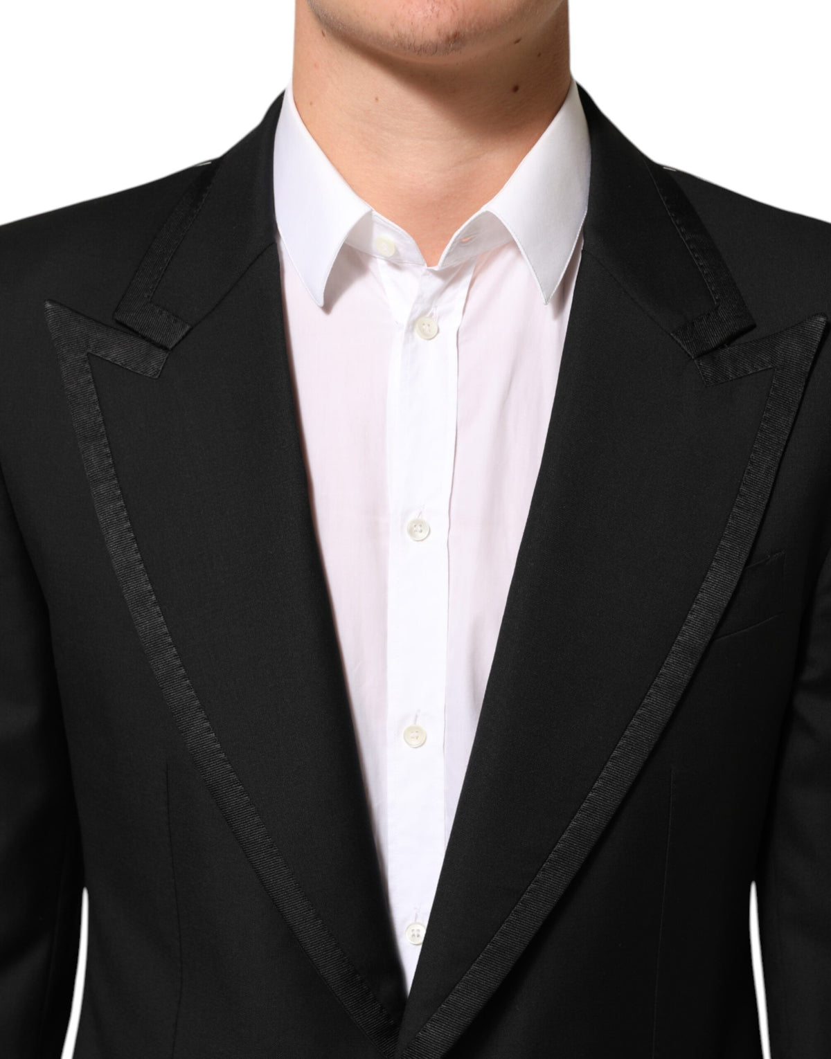 New Dolce & Gabbana Black Wool 1 Button Suit Jacket Men Blazer