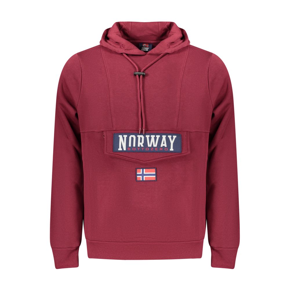 Norway 1963 Purple Cotton Men's Hooded Sweatshirt