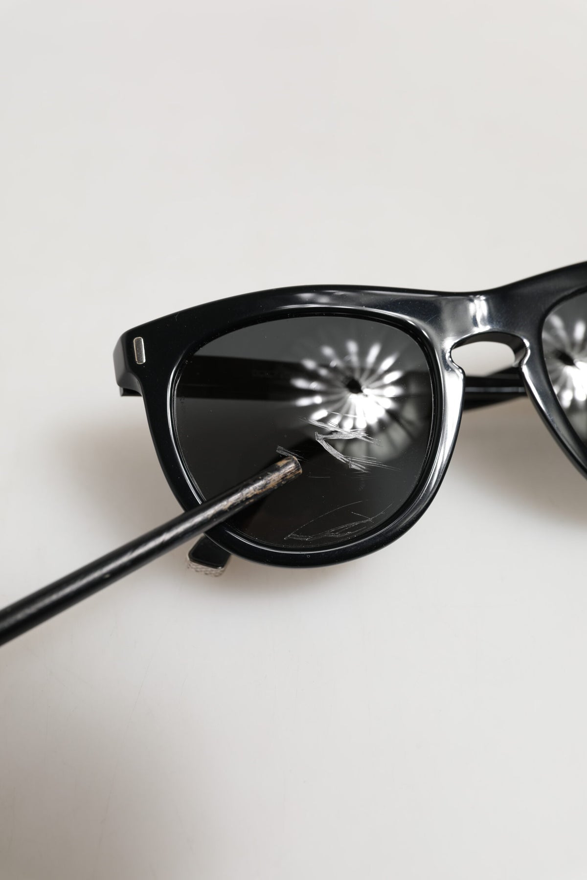Dolce & Gabbana DG4281 Black Round Frame Full Rim Eyewear Sunglasses