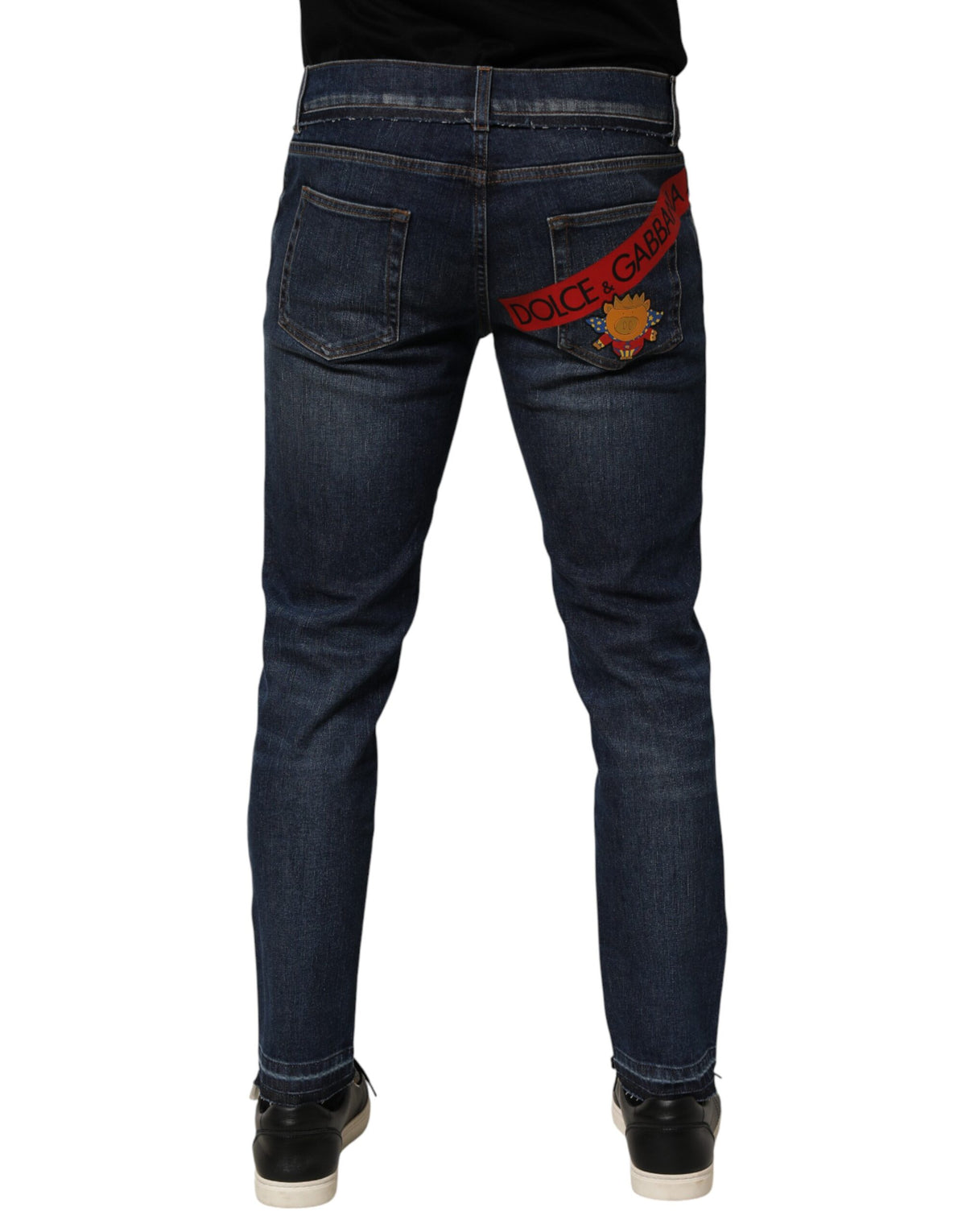 New Dolce & Gabbana Blue Cotton Stretch Skinny Men Denim Jeans