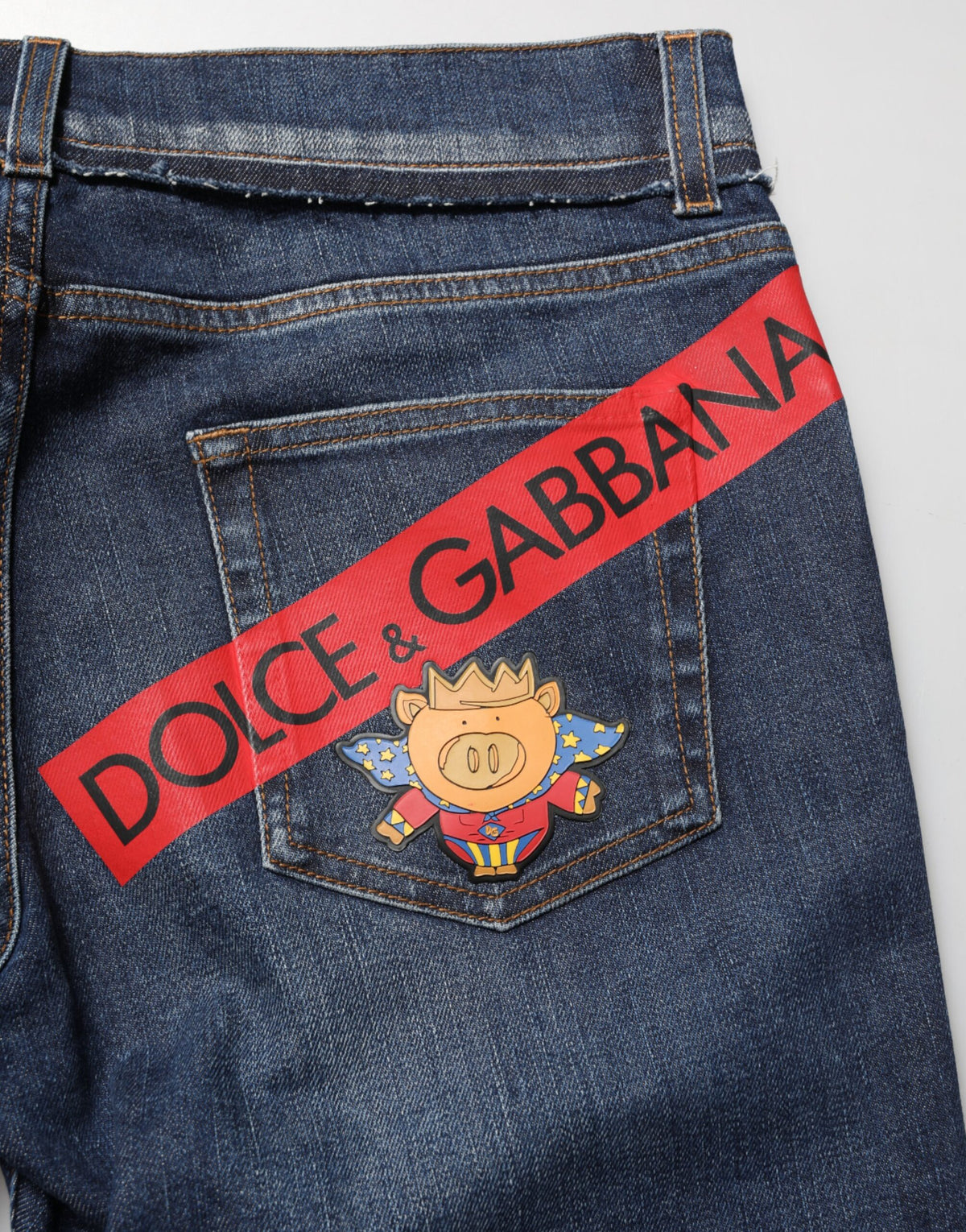 New Dolce & Gabbana Blue Cotton Stretch Skinny Men Denim Jeans